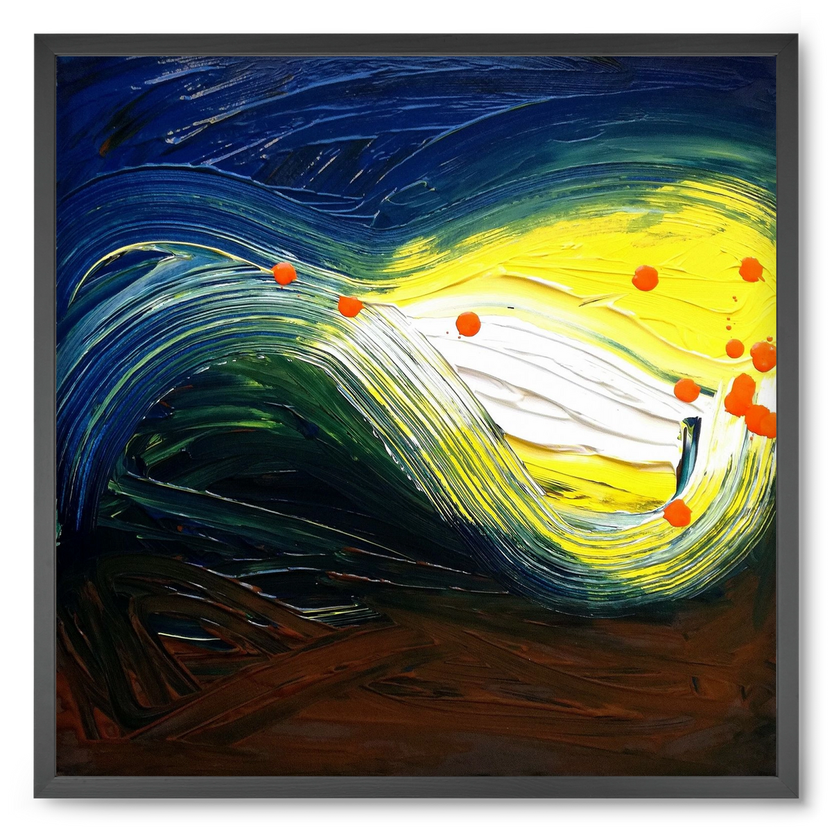 Rejtett jelentés, 50x50 cm (50x50 cm), Fekete keret