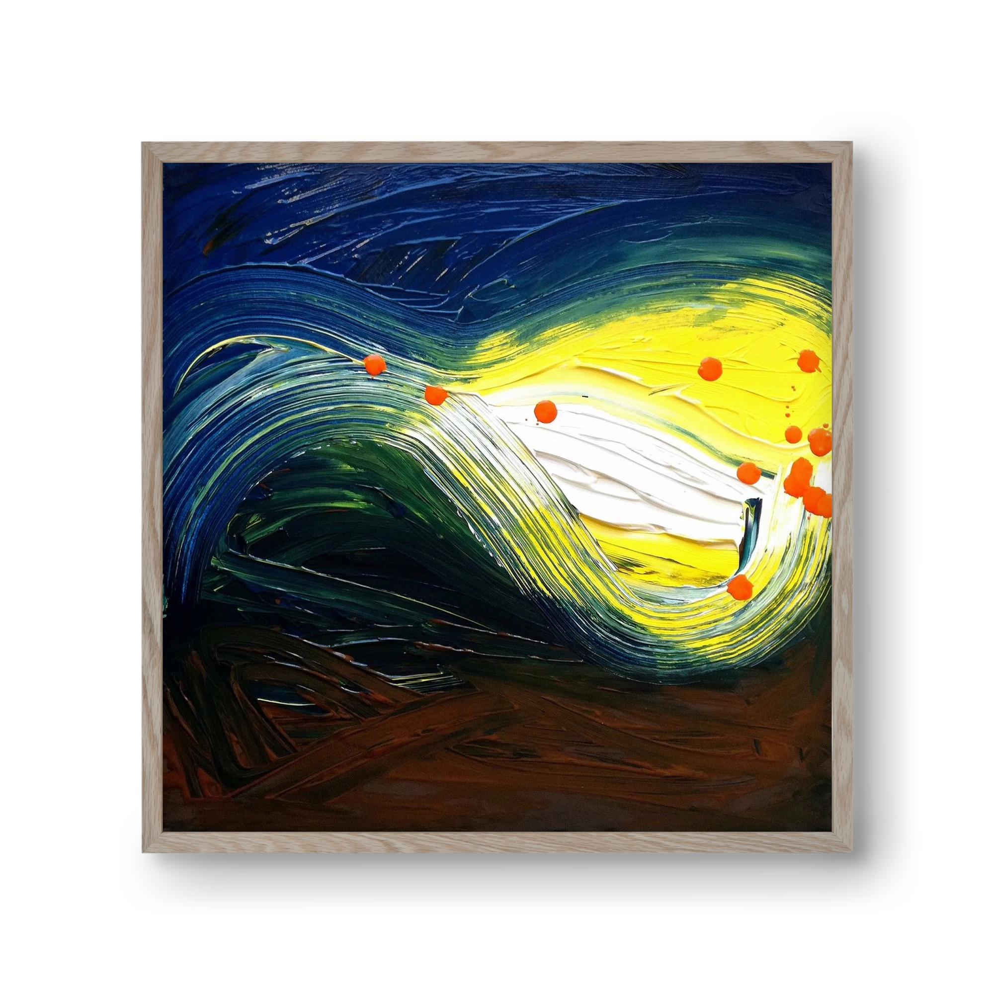 Rejtett jelentés, 30x30 cm (30x30 cm), Tölgy keret