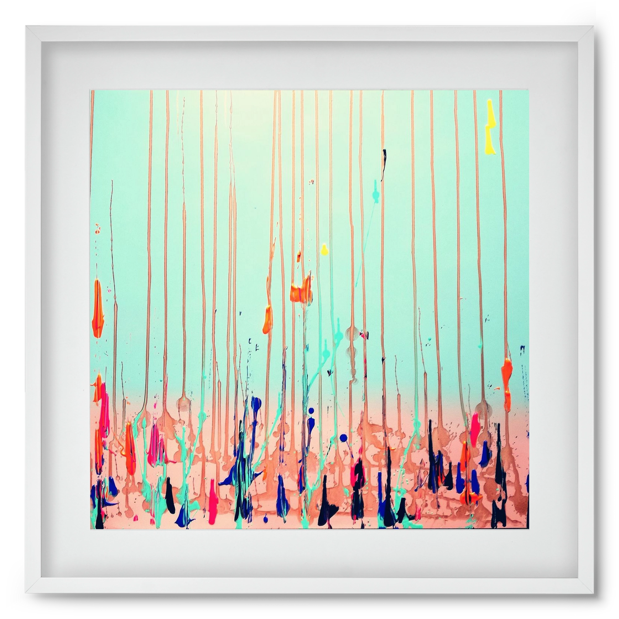 Jó reggelt!, 50x50 cm (40x40 cm), Fehér keret, paszpartuval