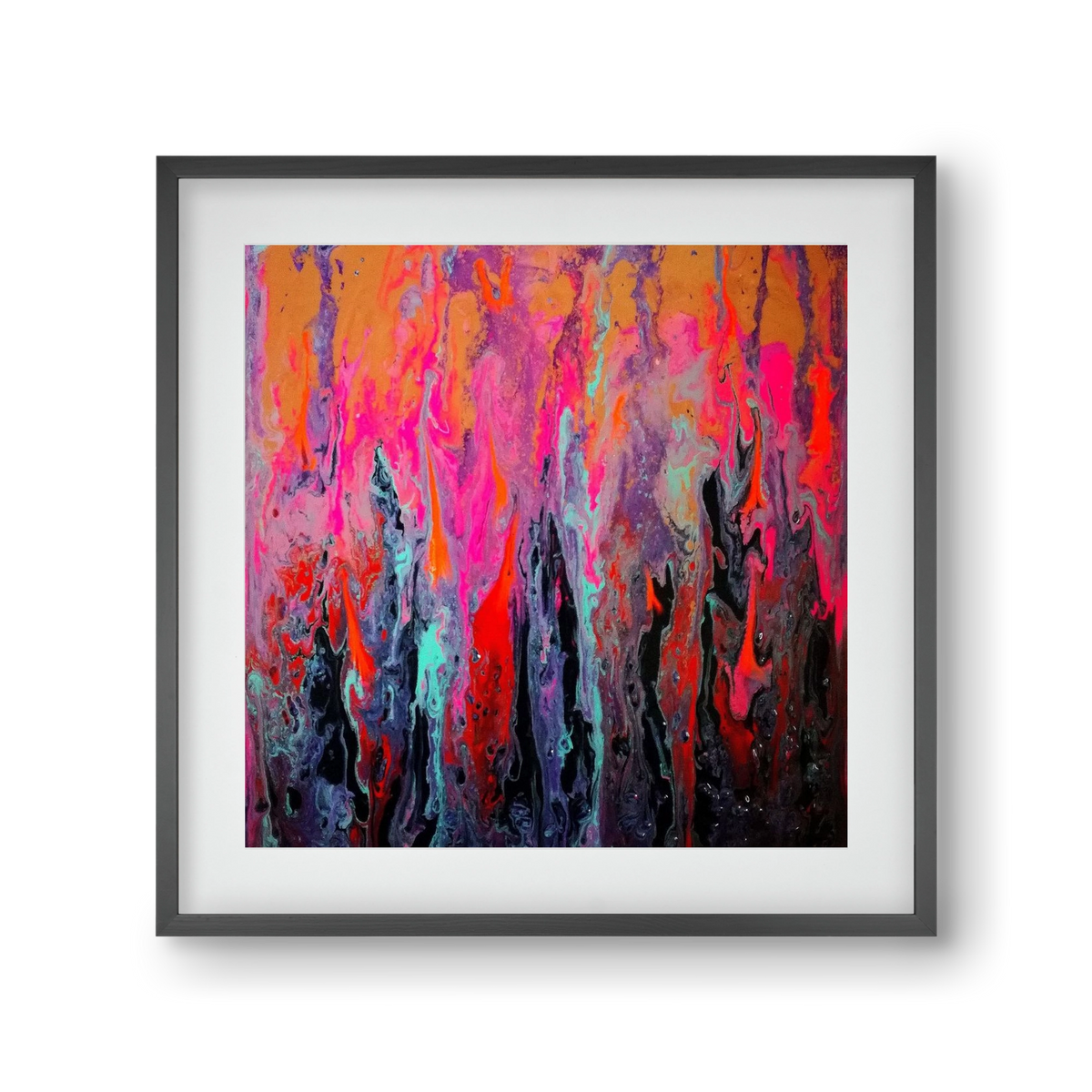 Lava of faith, 30x30 cm (20x20 cm), Fekete keret, paszpartuval