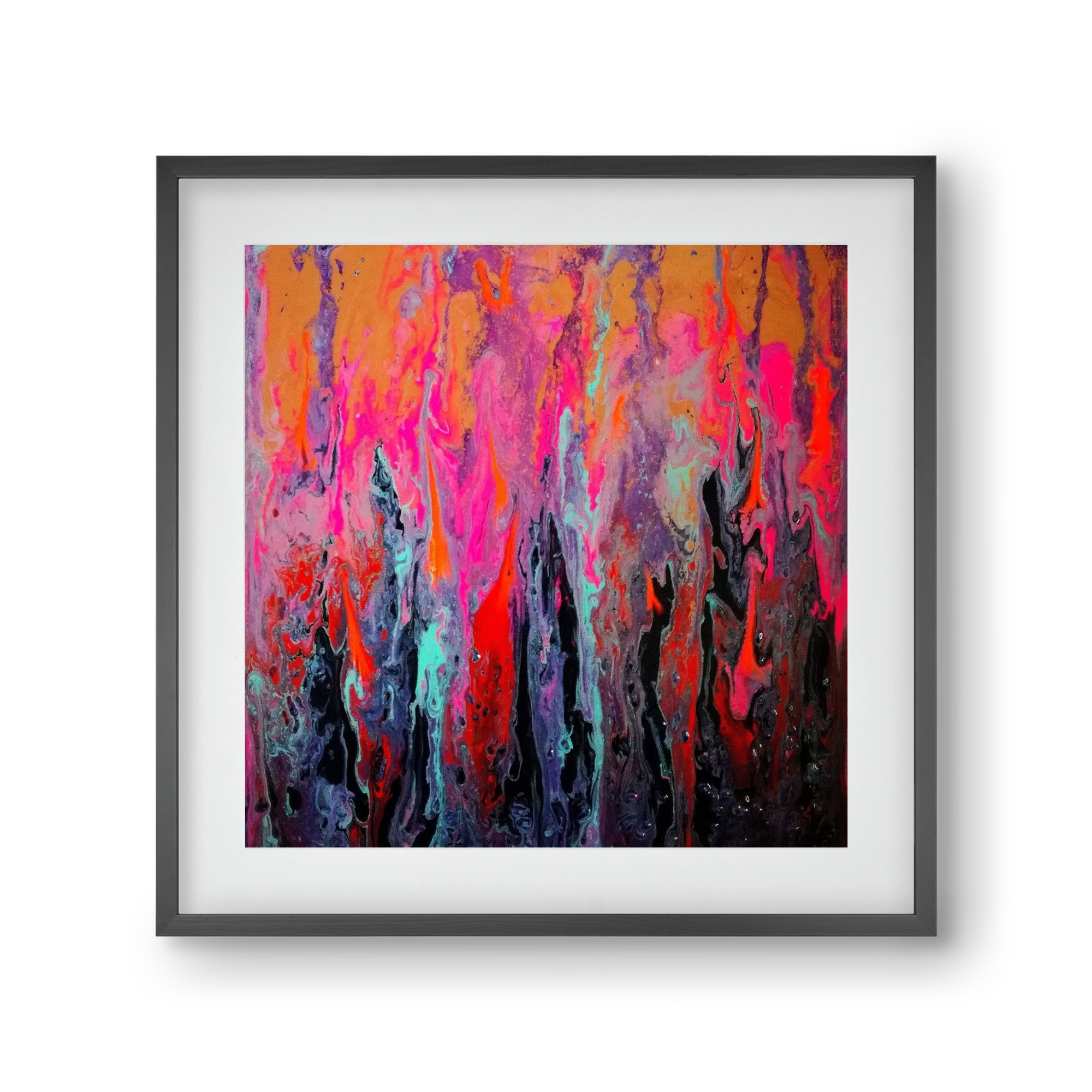 Lava of faith, 30x30 cm (20x20 cm), Fekete keret, paszpartuval