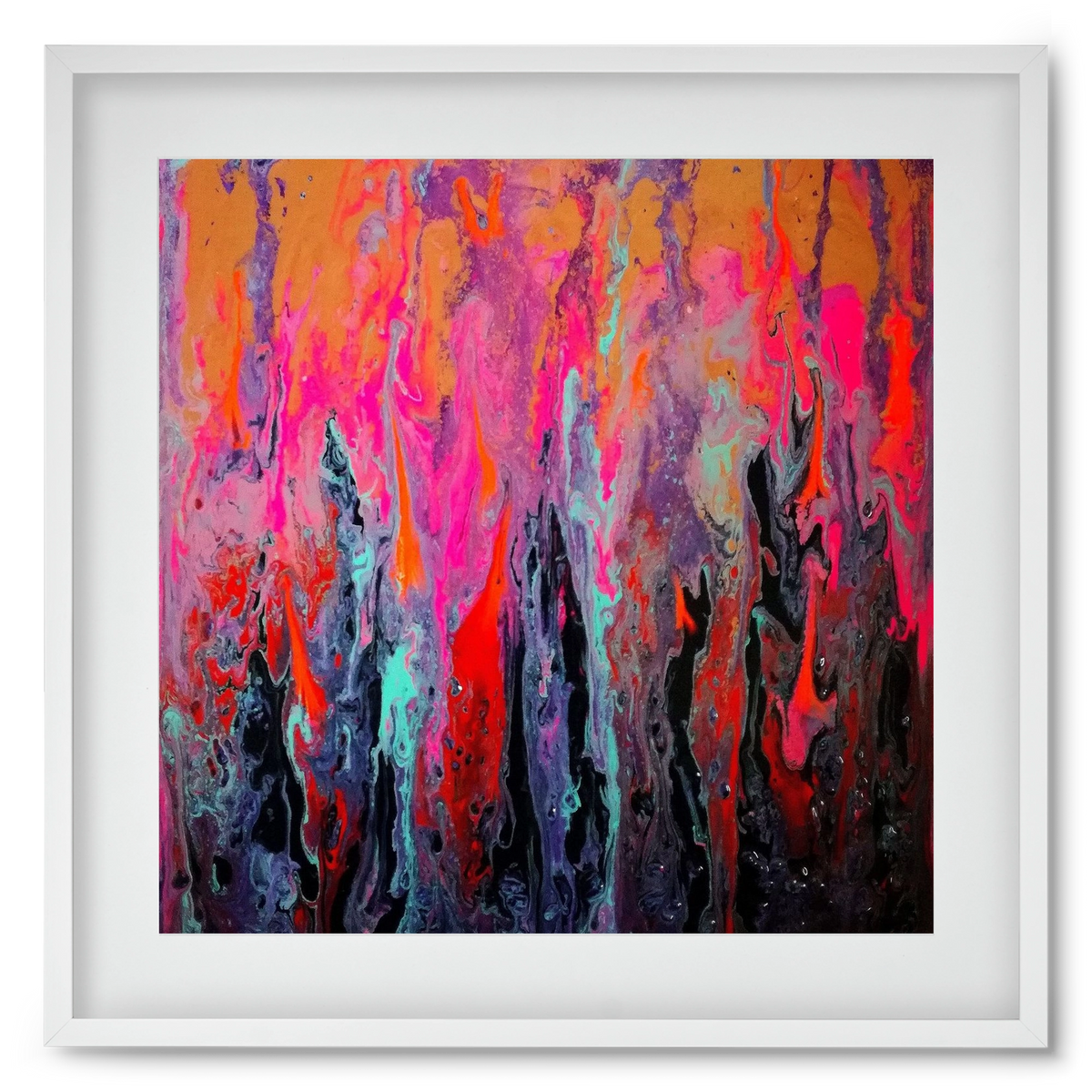 Lava of faith, 50x50 cm (40x40 cm), Fehér keret, paszpartuval