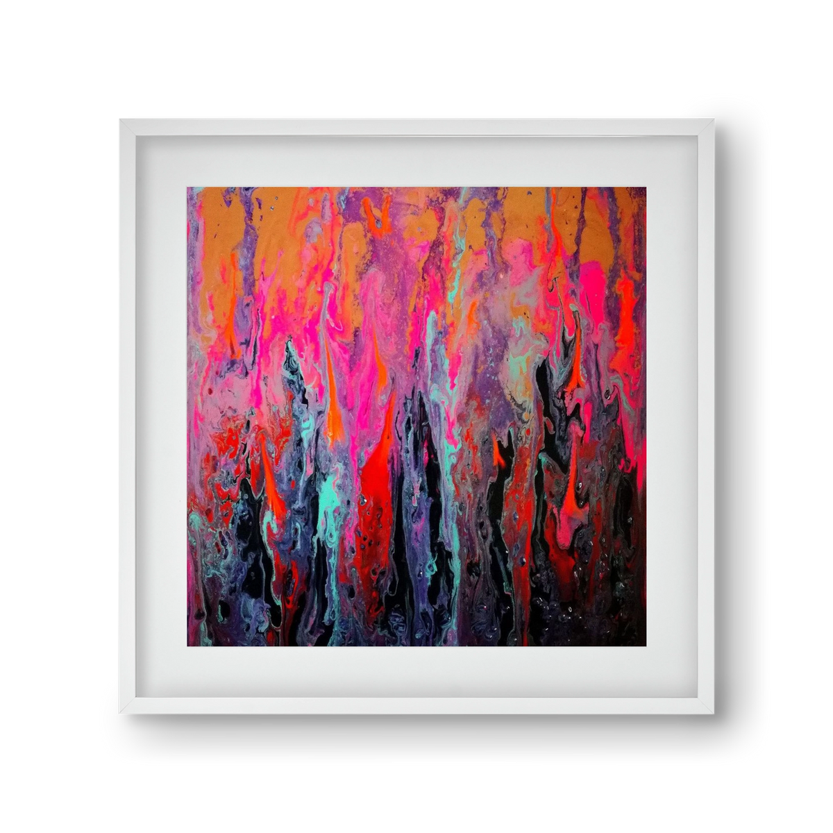 Lava of faith, 30x30 cm (20x20 cm), Fehér keret, paszpartuval