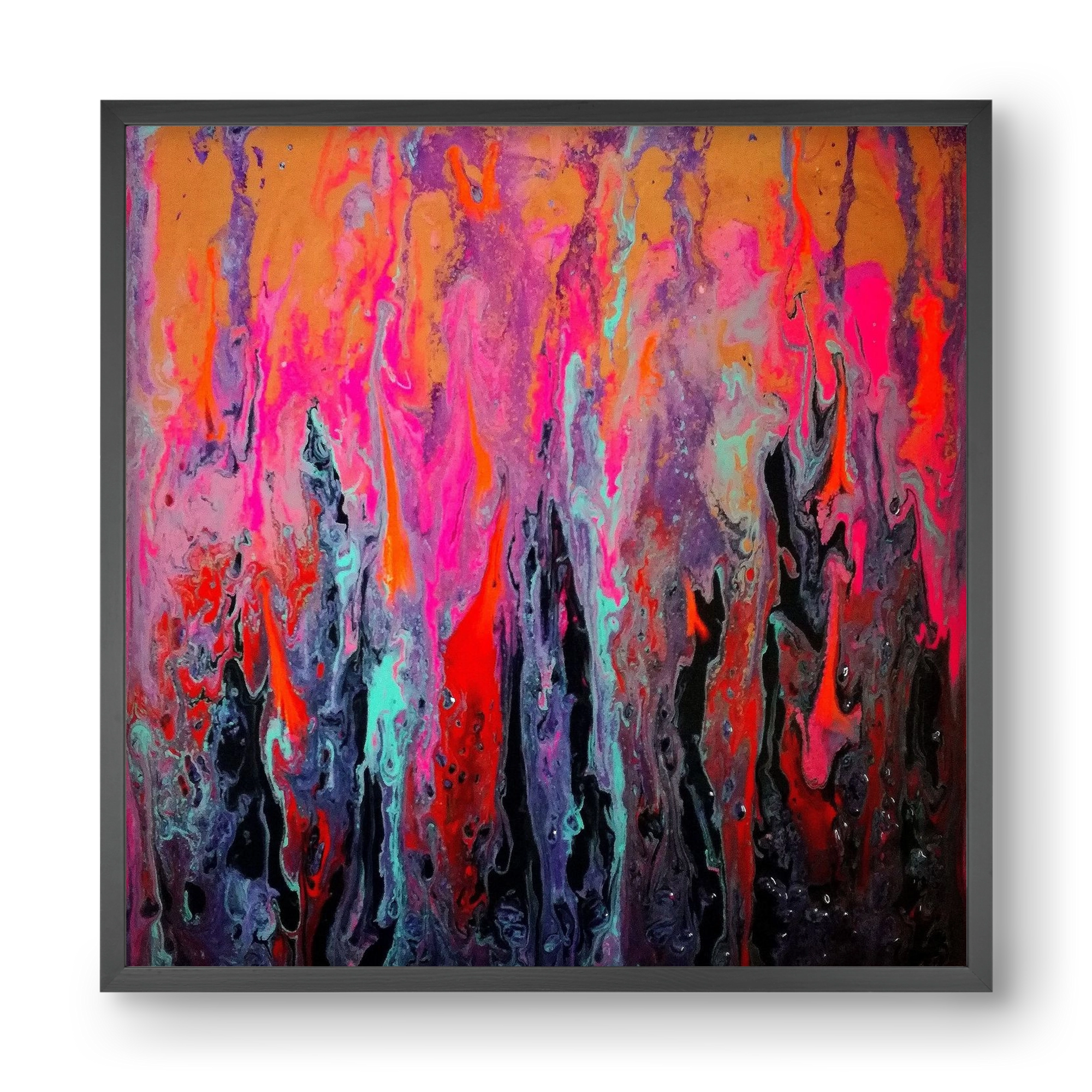 Lava of faith, 40x40 cm (40x40 cm), Fekete keret