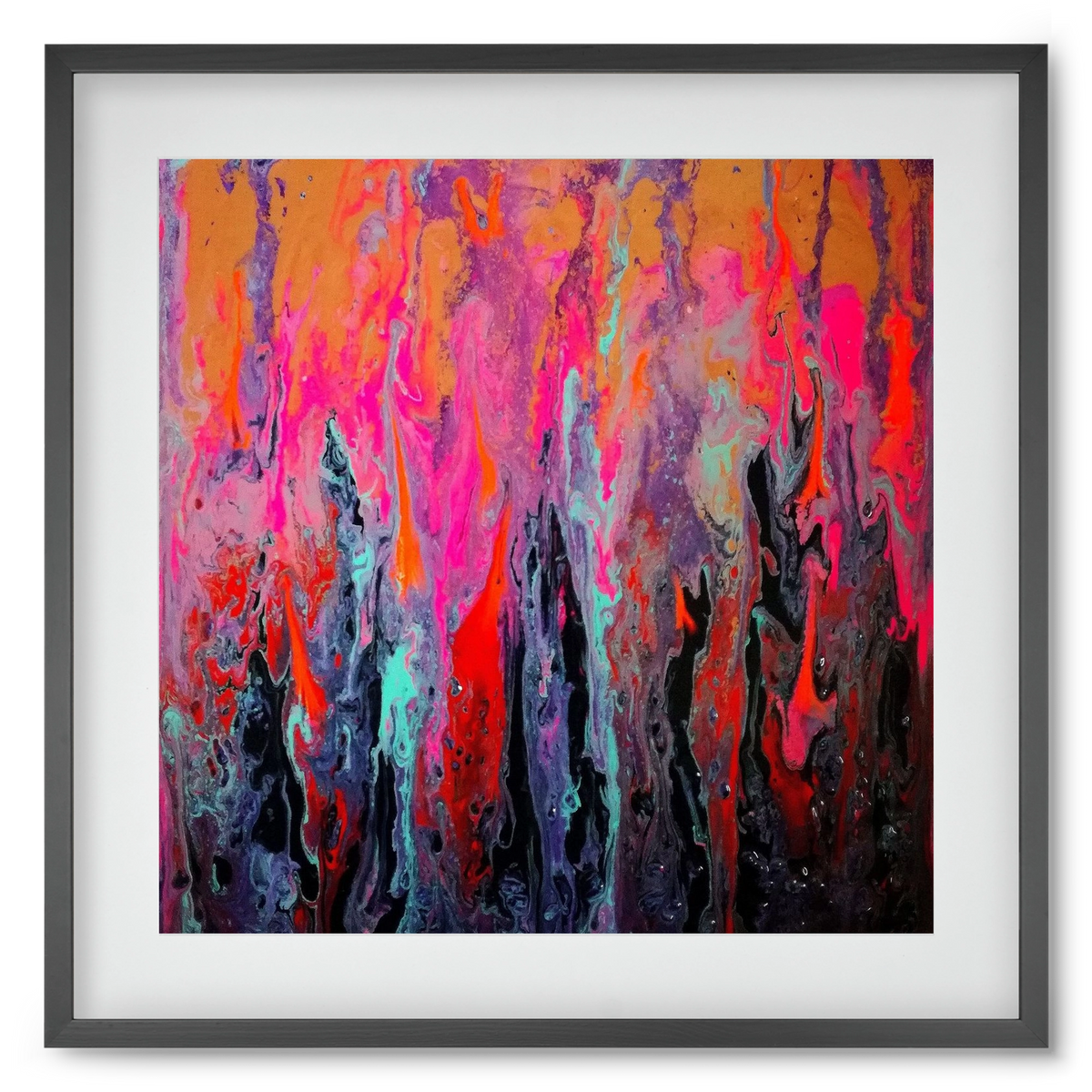 Lava of faith, 50x50 cm (40x40 cm), Fekete keret, paszpartuval