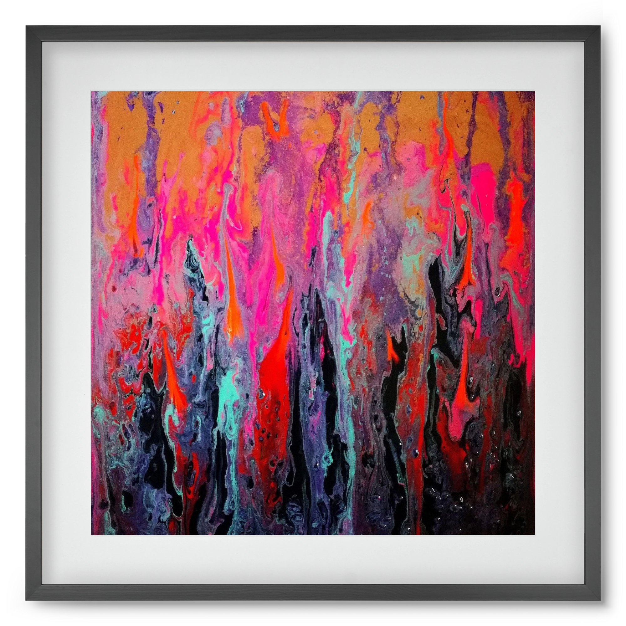 Lava of faith, 50x50 cm (40x40 cm), Fekete keret, paszpartuval