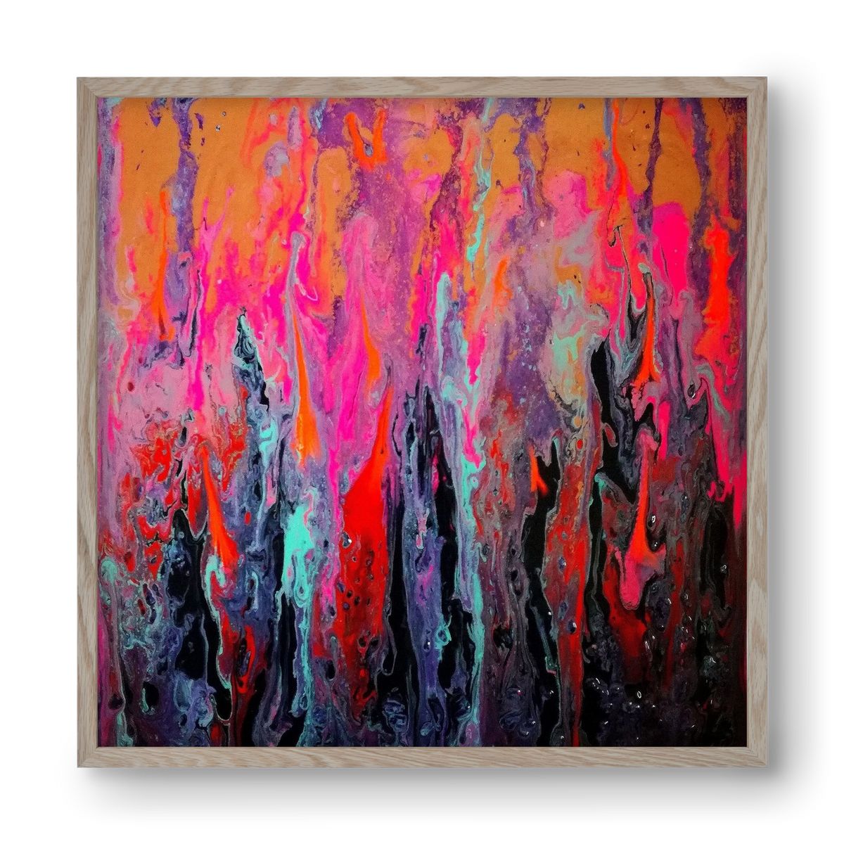 Lava of faith, 40x40 cm (40x40 cm), Tölgy keret