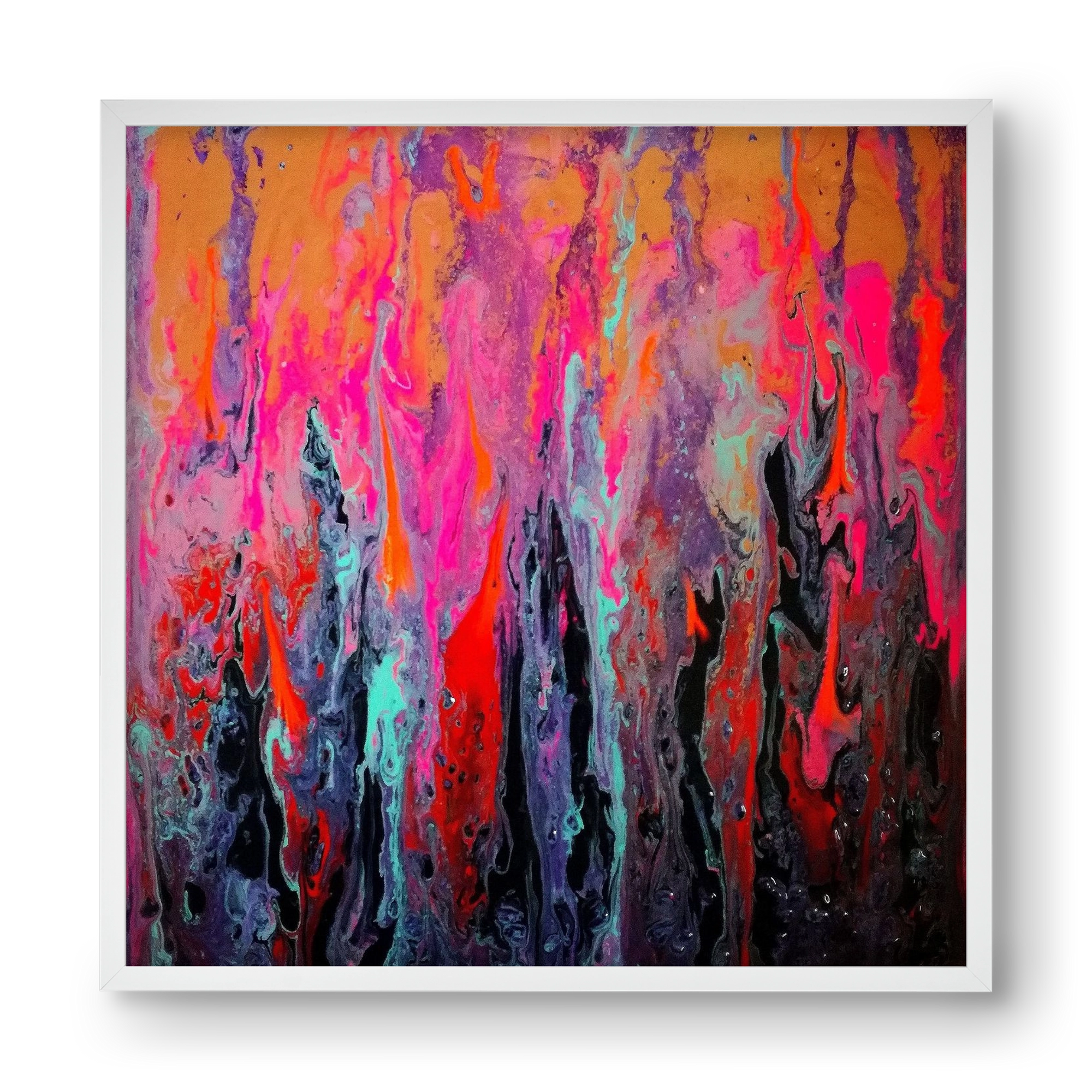 Lava of faith, 40x40 cm (40x40 cm), Fehér keret