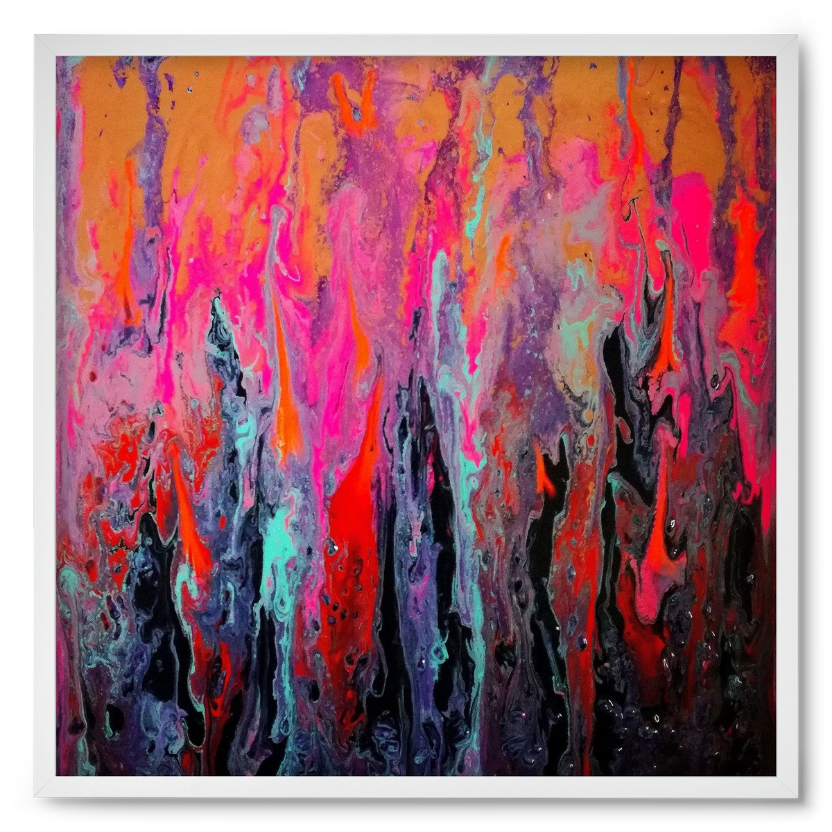 Lava of faith, 50x50 cm (50x50 cm), Fehér keret