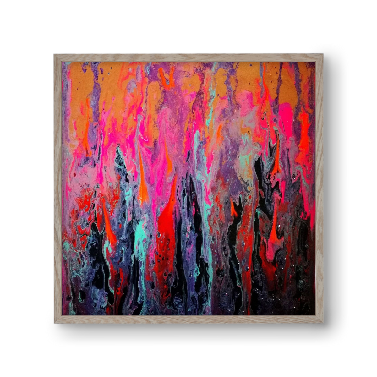 Lava of faith, 30x30 cm (30x30 cm), Tölgy keret