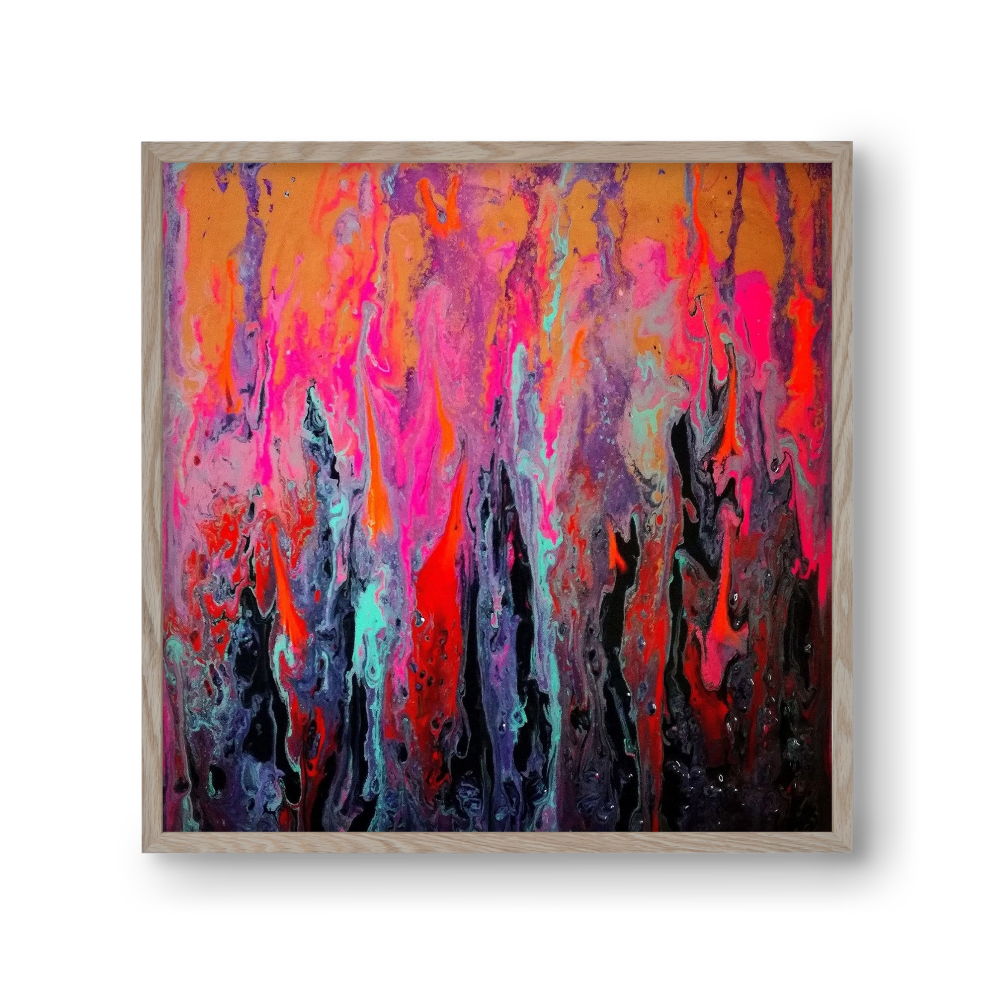 Lava of faith, 30x30 cm (30x30 cm), Tölgy keret