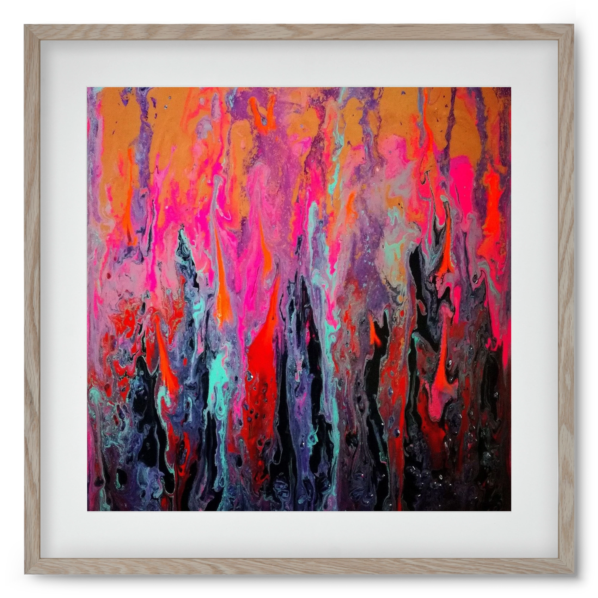 Lava of faith, 50x50 cm (40x40 cm), Tölgy keret, paszpartuval