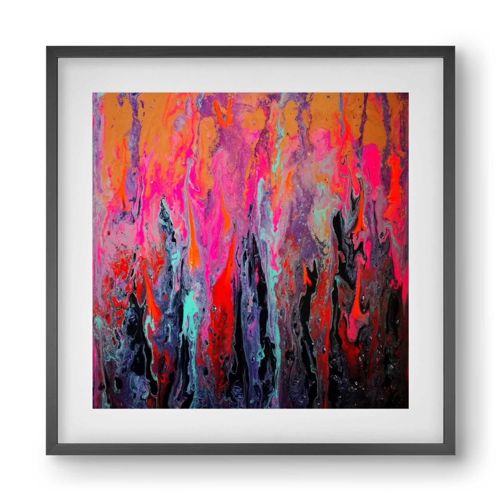 Lava of faith, 40x40 cm (30x30 cm), Fekete keret, paszpartuval