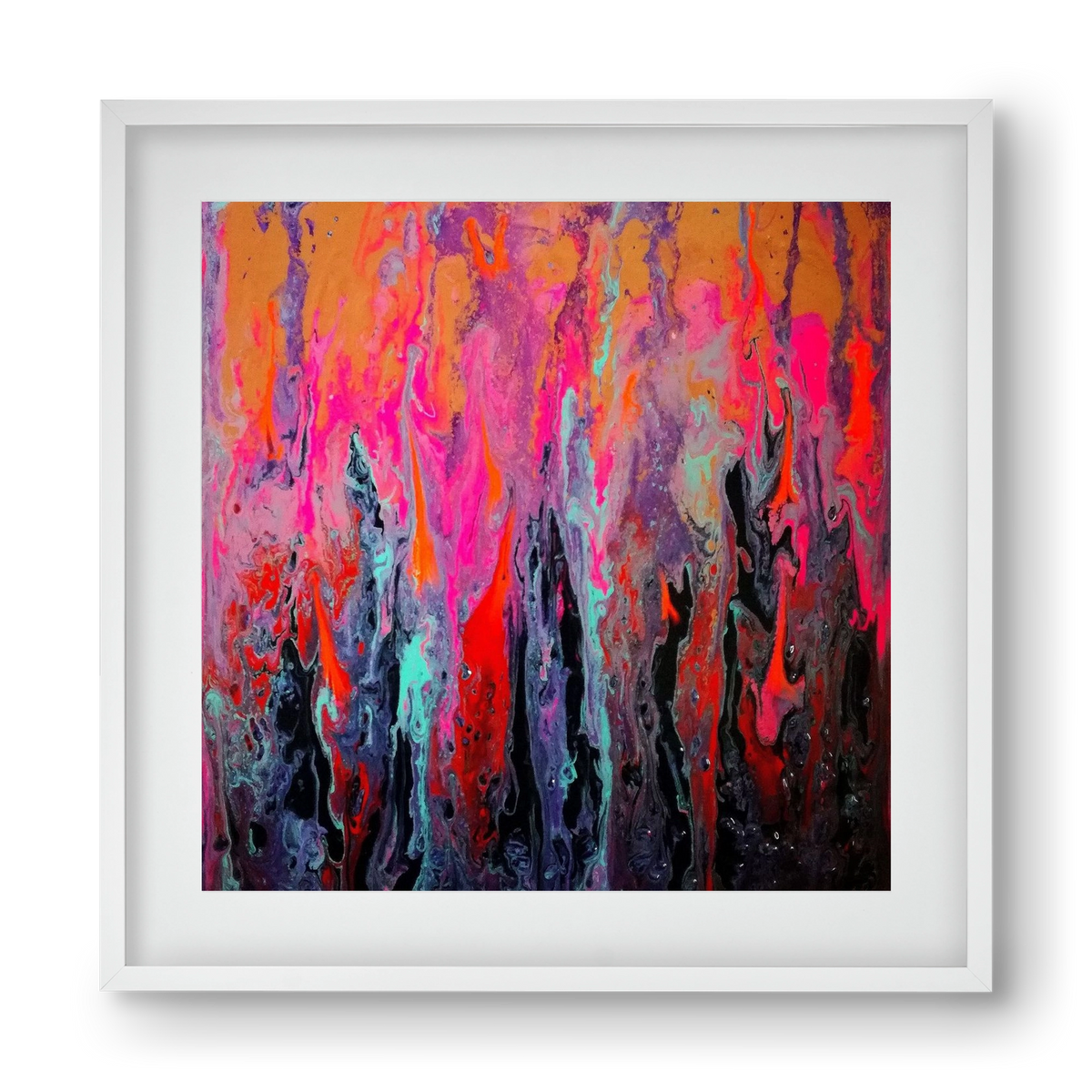 Lava of faith, 40x40 cm (30x30 cm), Fehér keret, paszpartuval