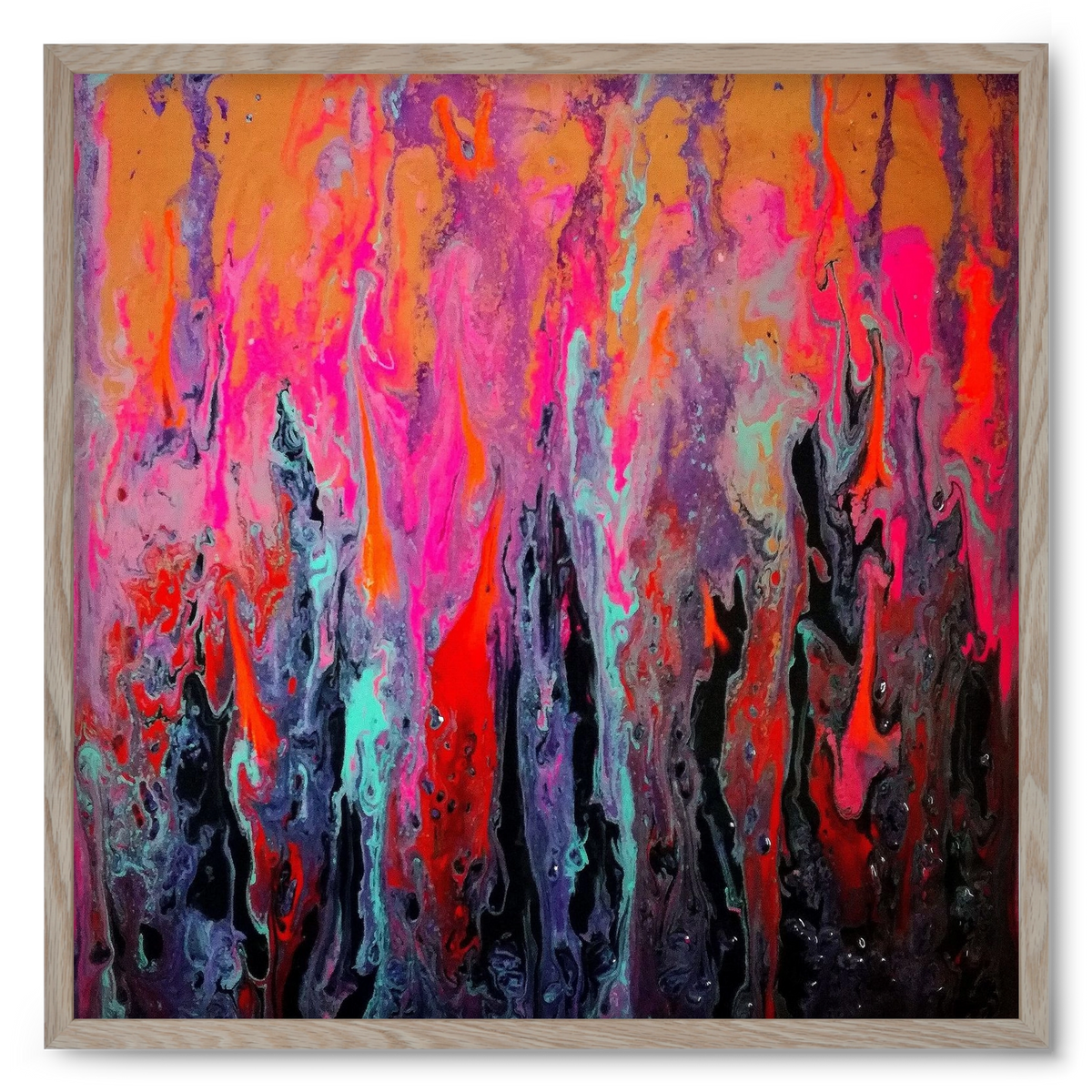 Lava of faith, 50x50 cm (50x50 cm), Tölgy keret