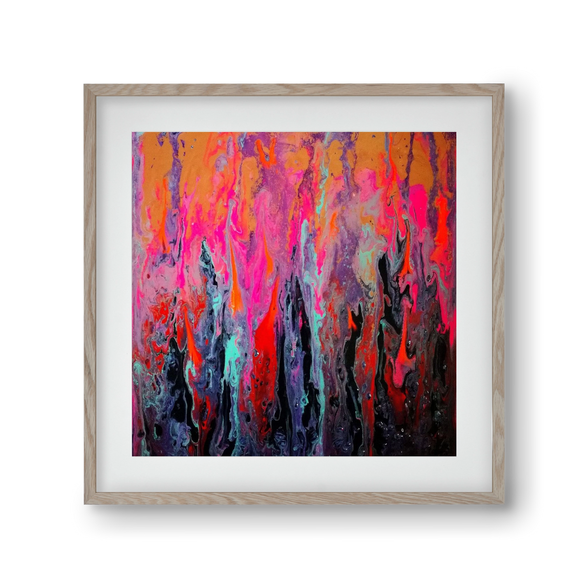 Lava of faith, 30x30 cm (20x20 cm), Tölgy keret, paszpartuval