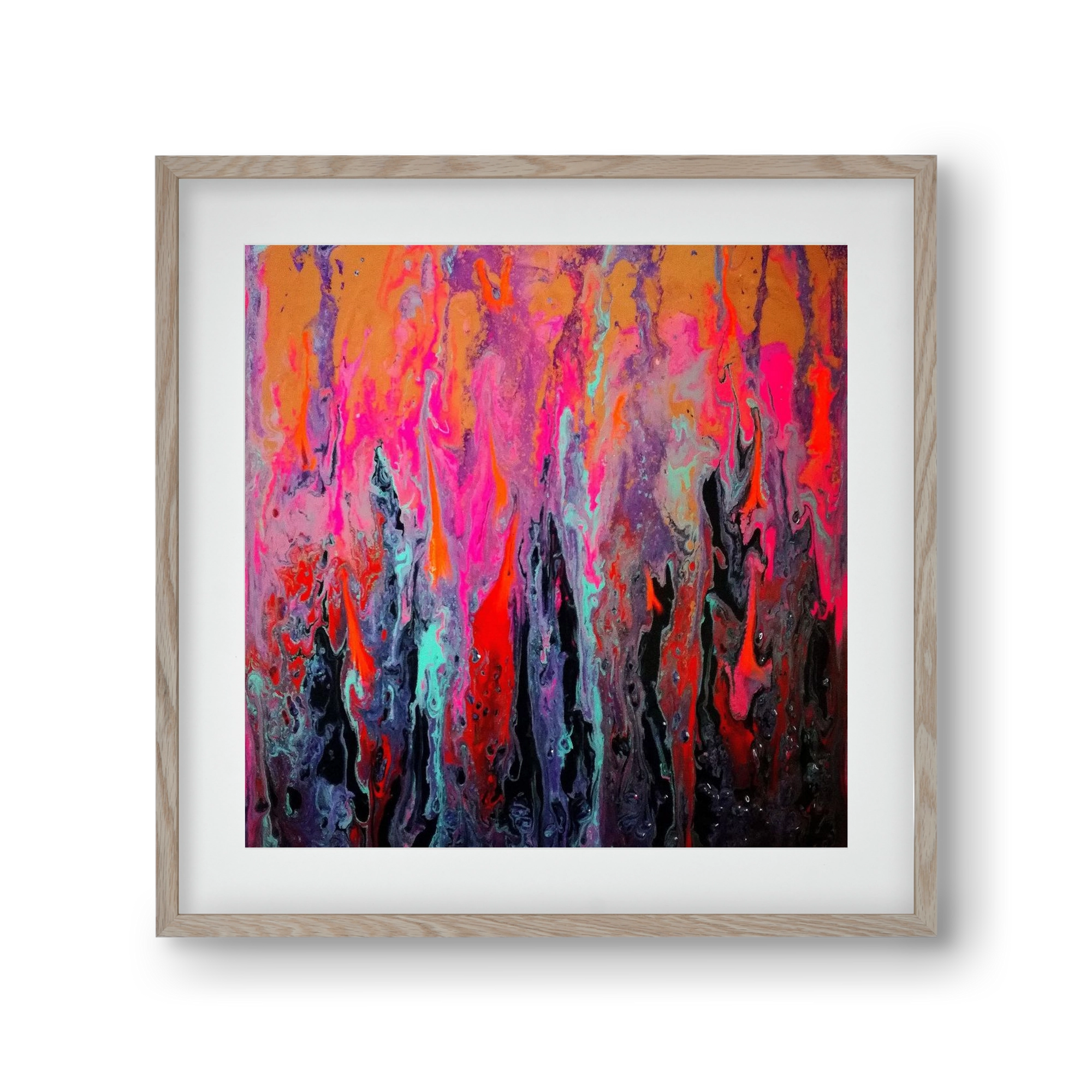 Lava of faith, 30x30 cm (20x20 cm), Tölgy keret, paszpartuval