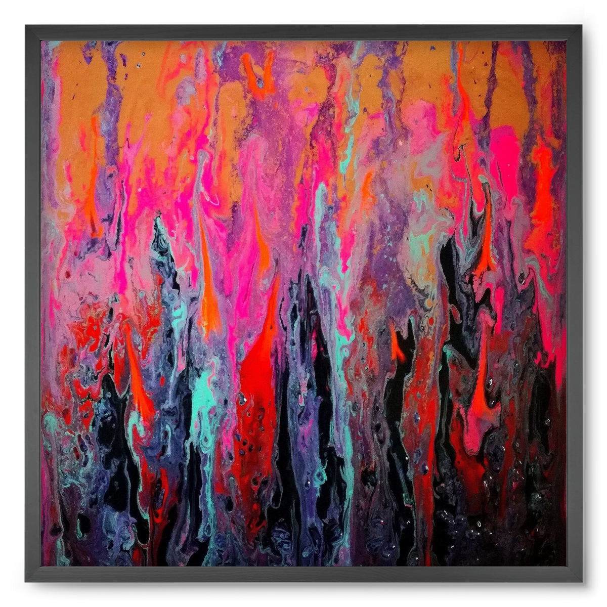 Lava of faith, 50x50 cm (50x50 cm), Fekete keret