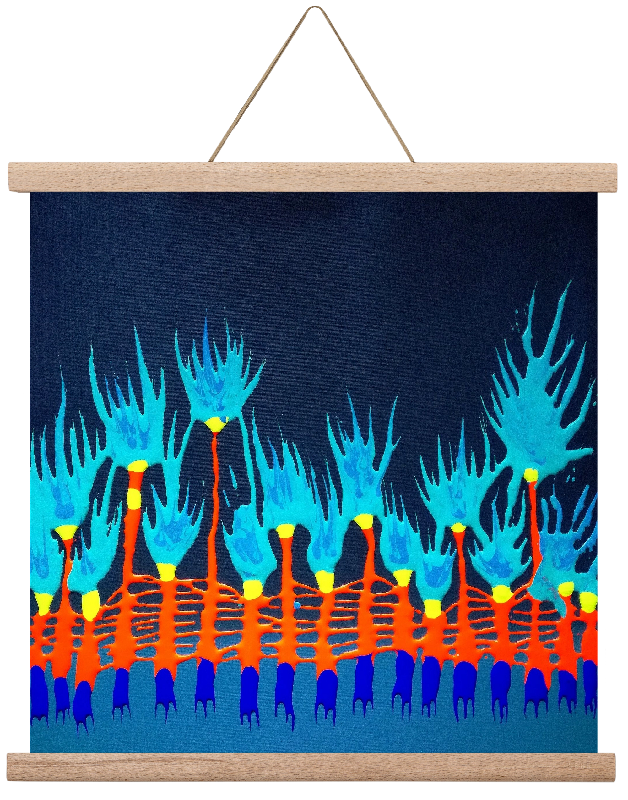 Nyitottnak lenni, 40x40 cm (40x40 cm), Tölgy akasztó