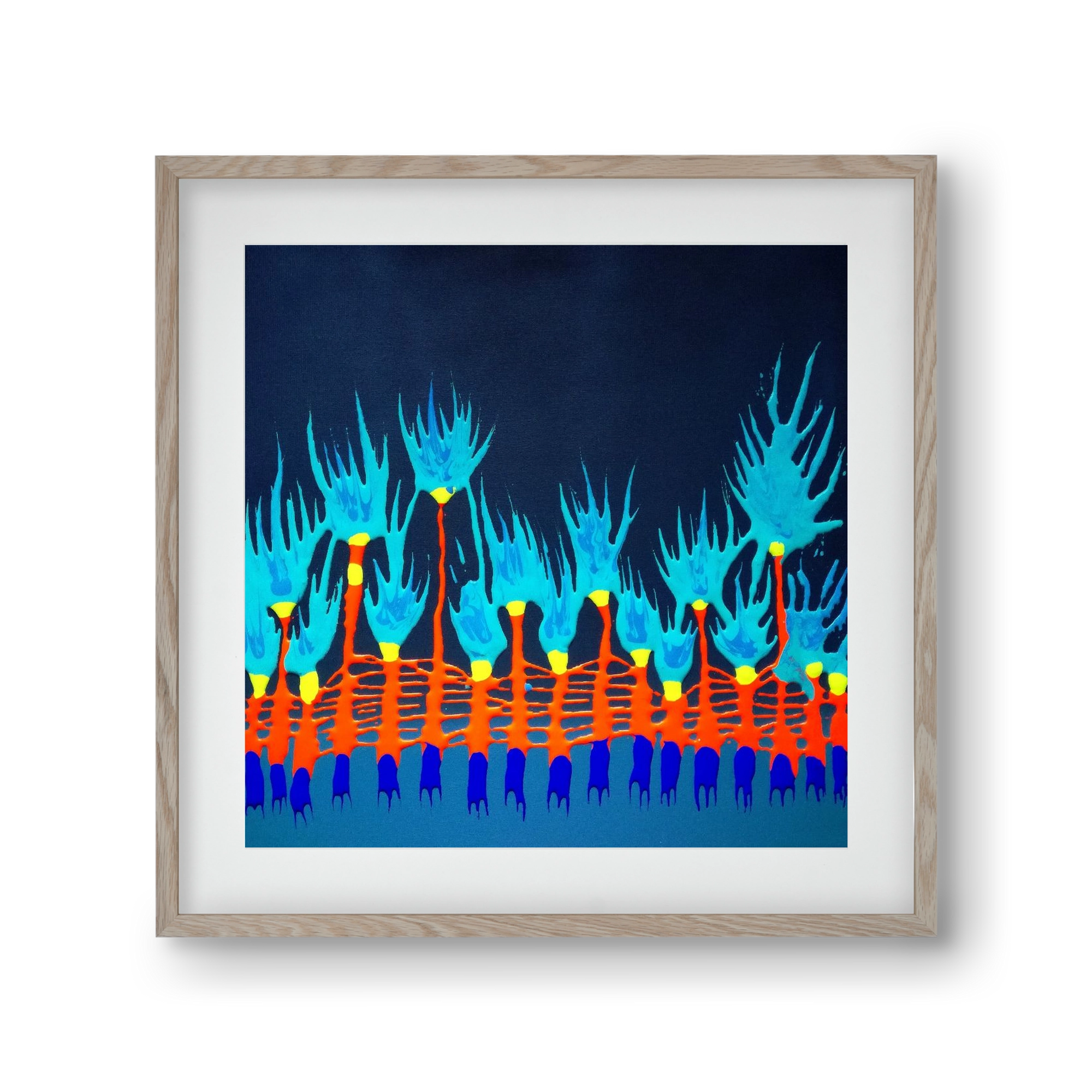 Nyitottnak lenni, 30x30 cm (20x20 cm), Tölgy keret, paszpartuval