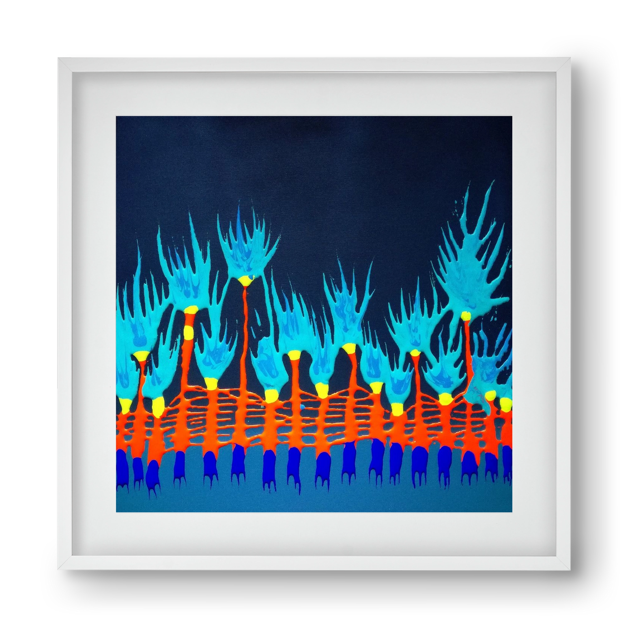 Nyitottnak lenni, 40x40 cm (30x30 cm), Fehér keret, paszpartuval