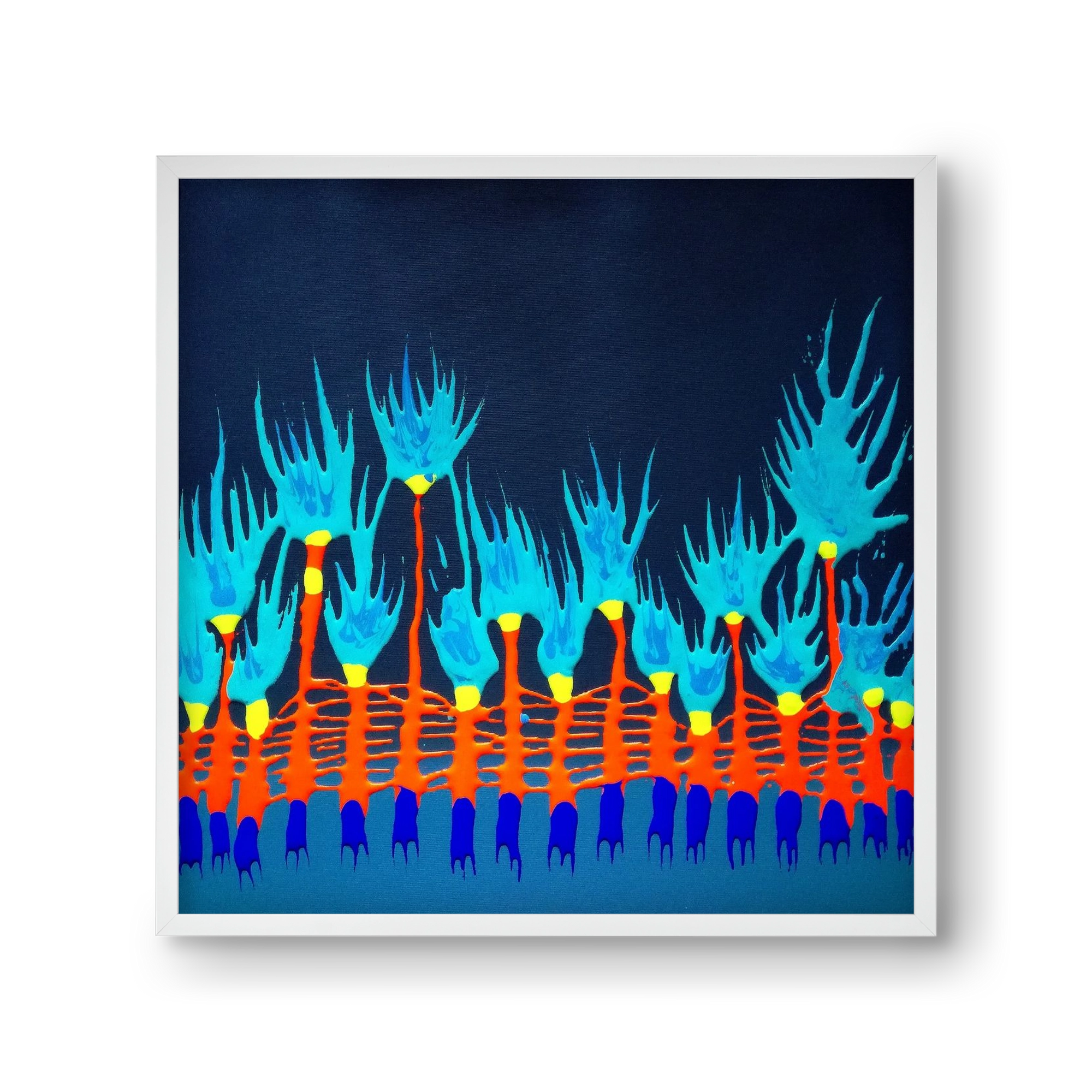 Nyitottnak lenni, 30x30 cm (30x30 cm), Fehér keret