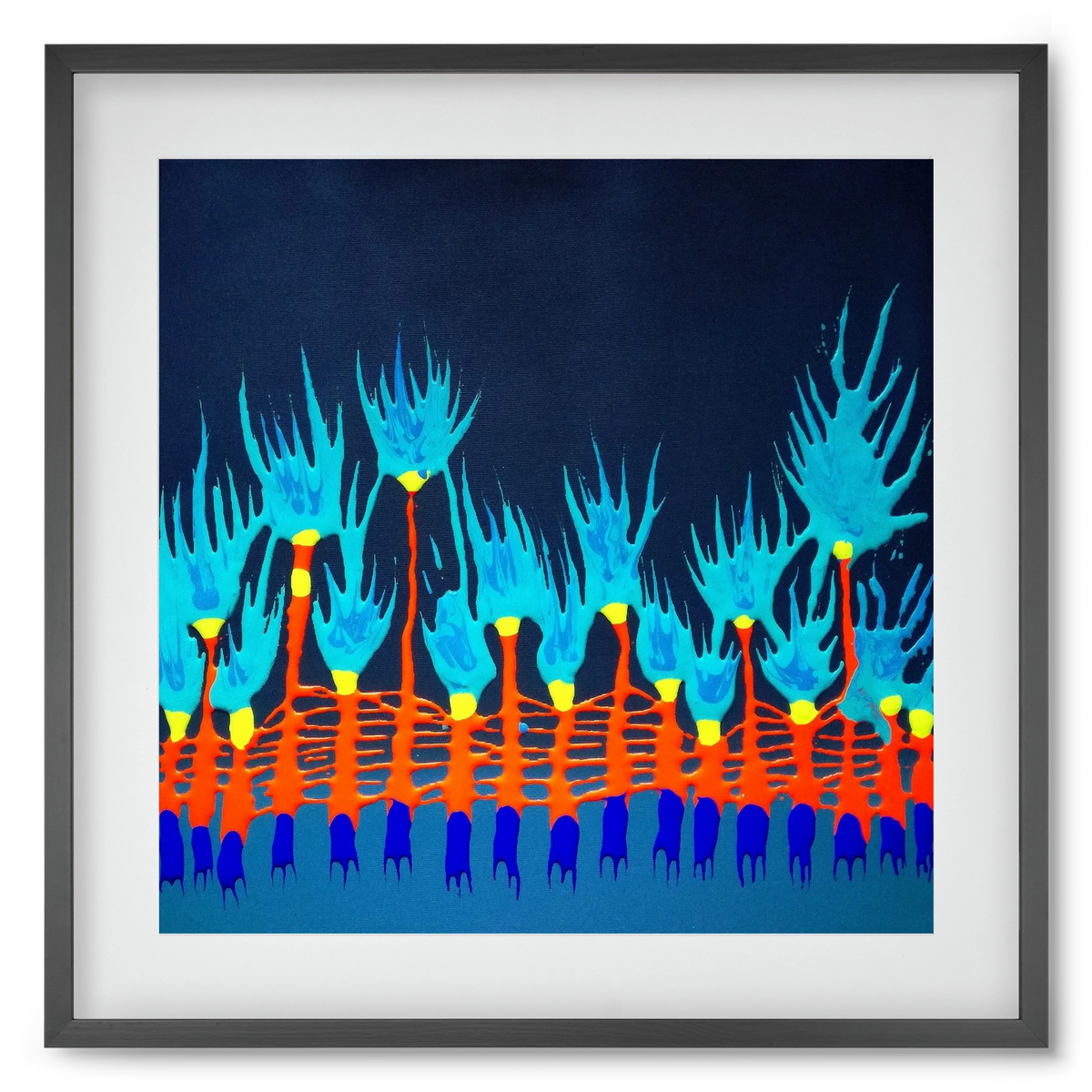 Nyitottnak lenni, 50x50 cm (40x40 cm), Fekete keret, paszpartuval