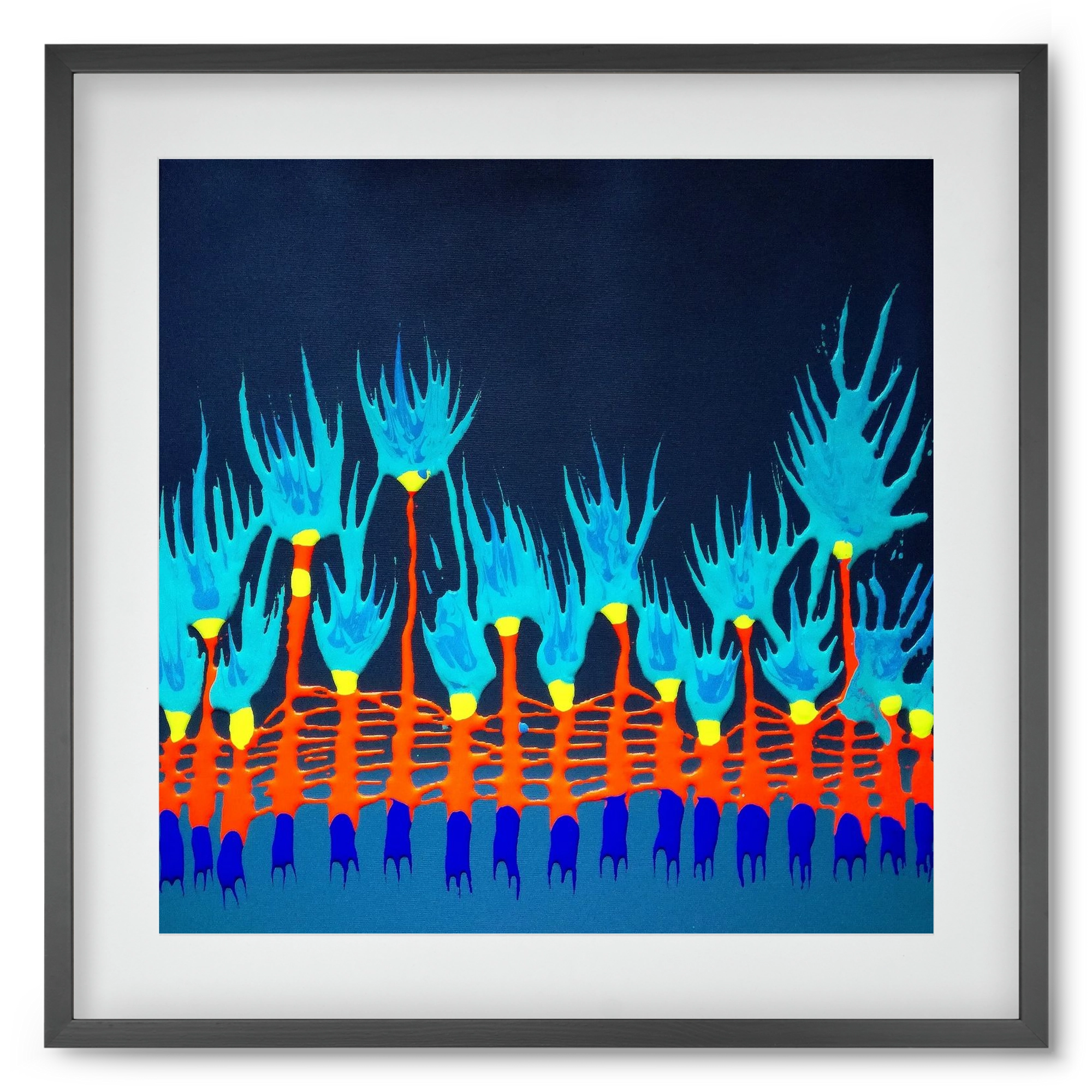 Nyitottnak lenni, 50x50 cm (40x40 cm), Fekete keret, paszpartuval