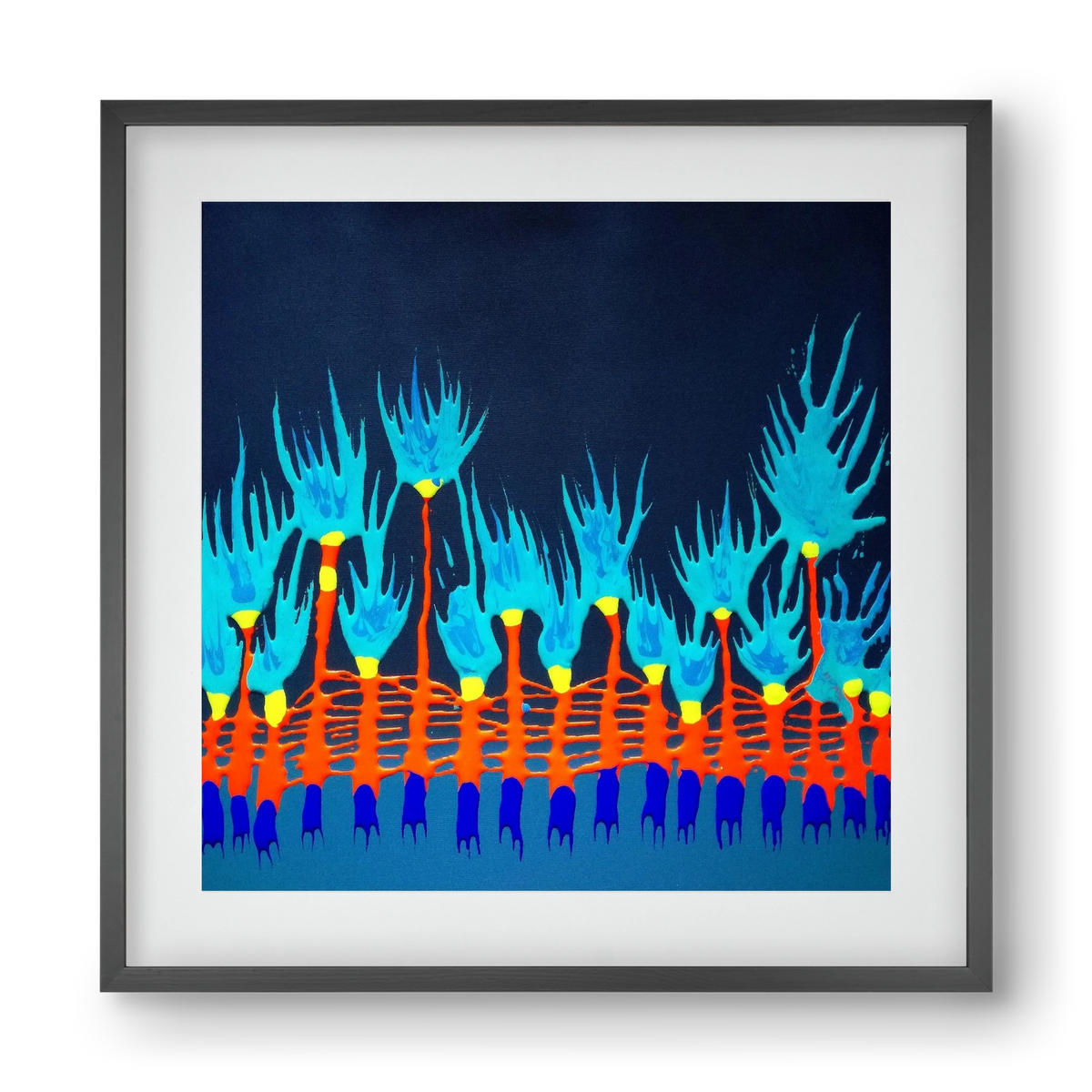 Nyitottnak lenni, 40x40 cm (30x30 cm), Fekete keret, paszpartuval