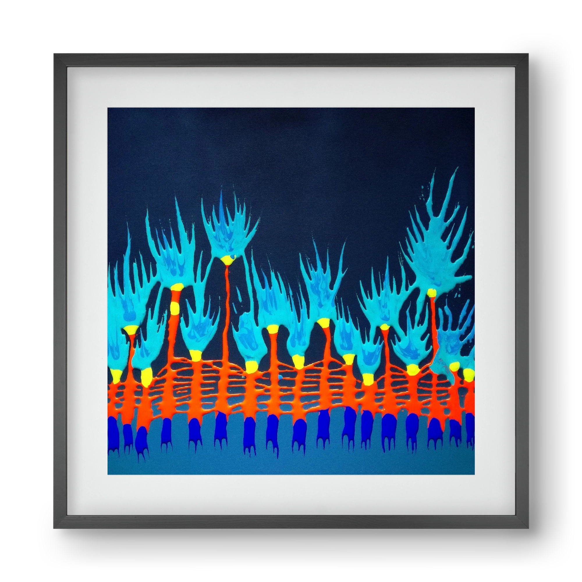 Nyitottnak lenni, 40x40 cm (30x30 cm), Fekete keret, paszpartuval