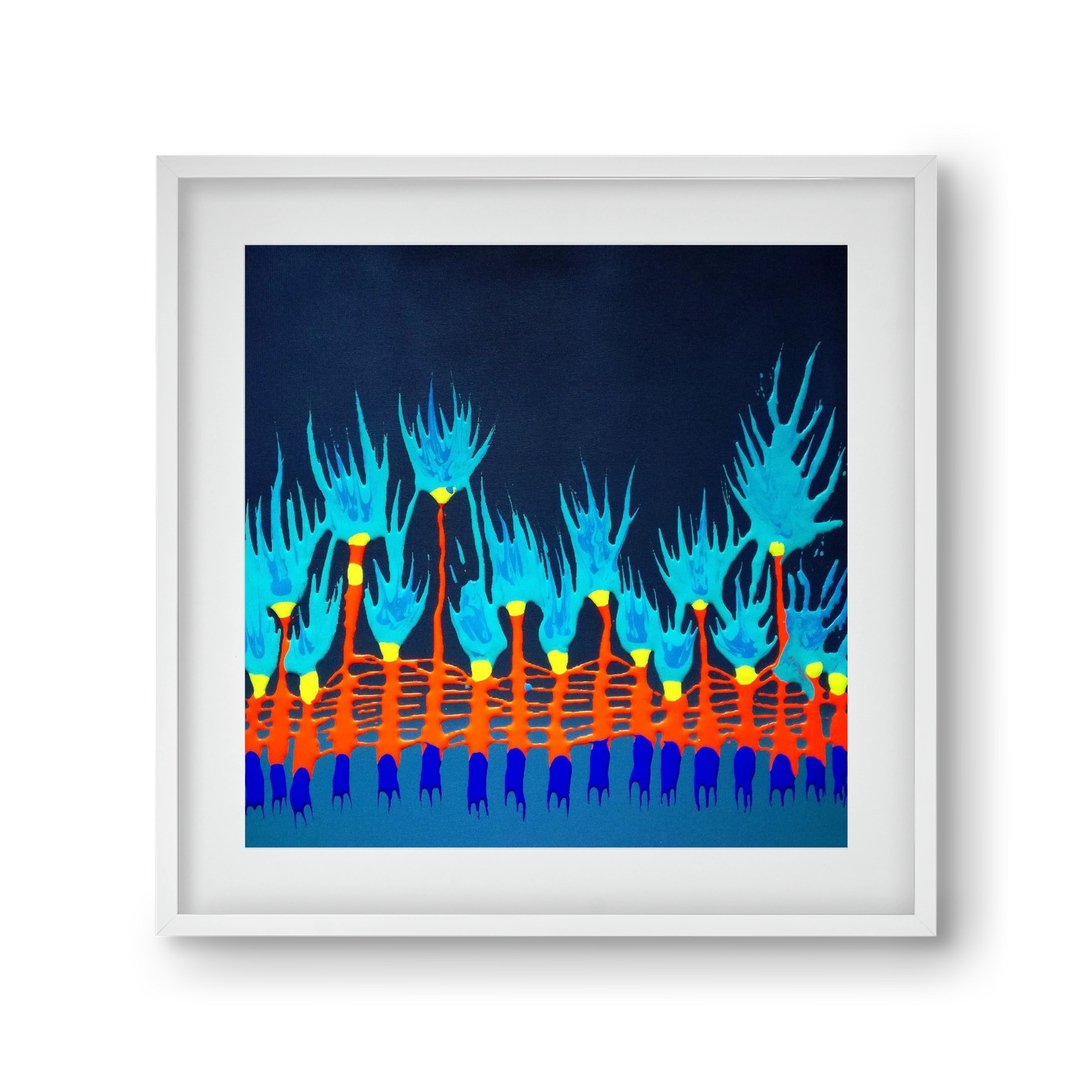 Nyitottnak lenni, 30x30 cm (20x20 cm), Fehér keret, paszpartuval