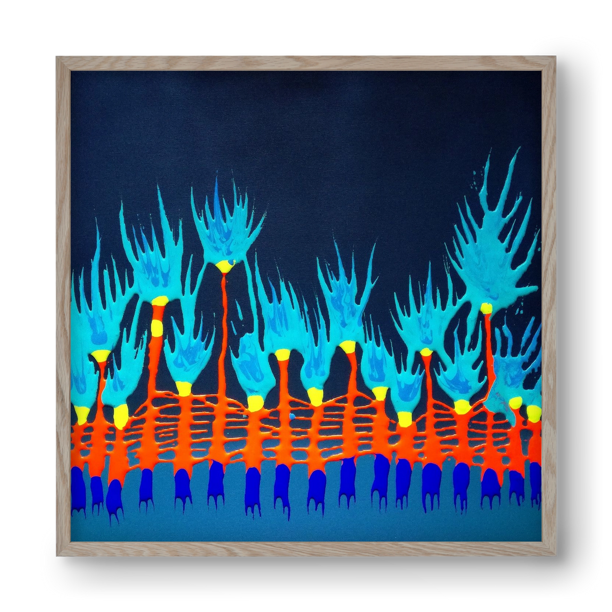 Nyitottnak lenni, 40x40 cm (40x40 cm), Tölgy keret