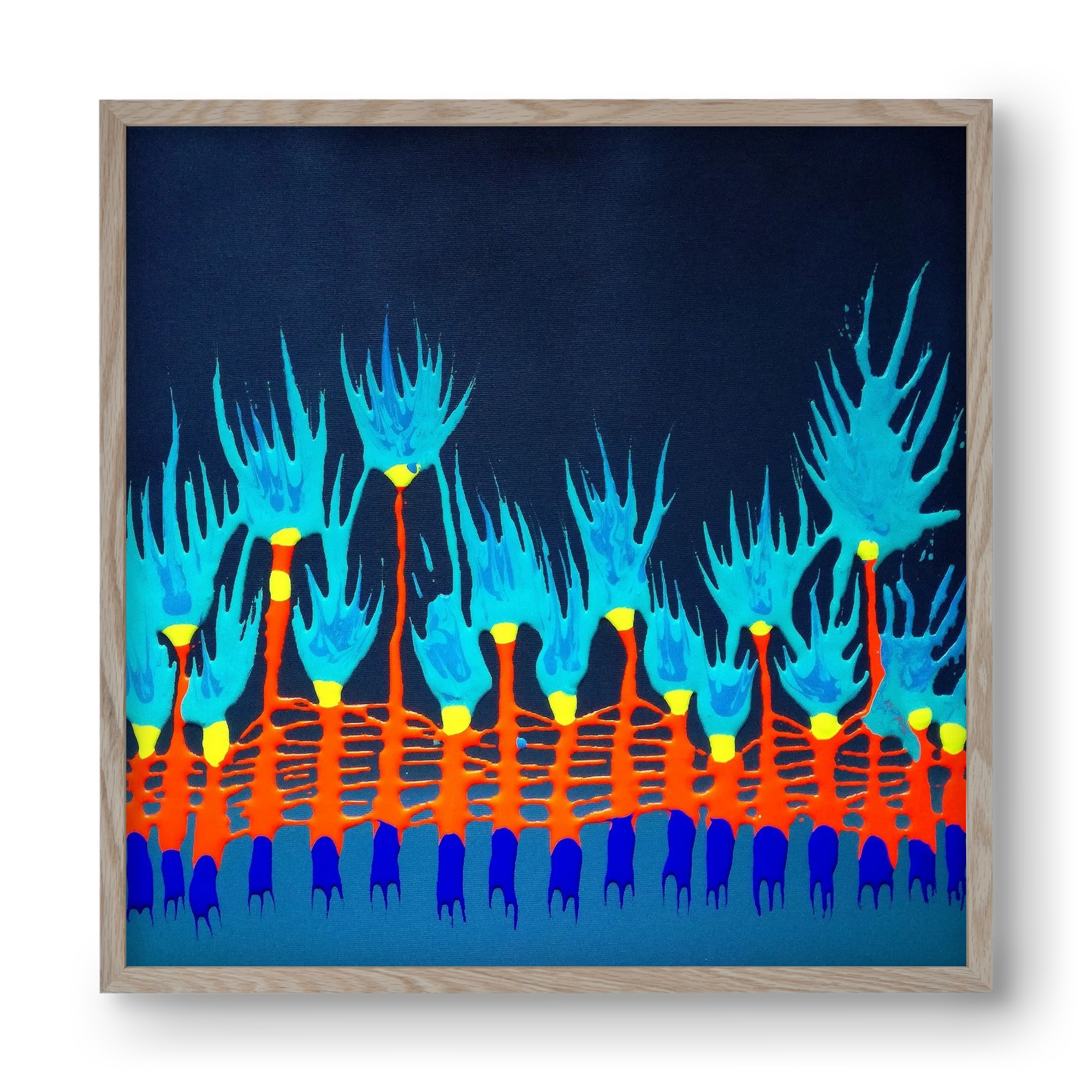 Nyitottnak lenni, 40x40 cm (40x40 cm), Tölgy keret