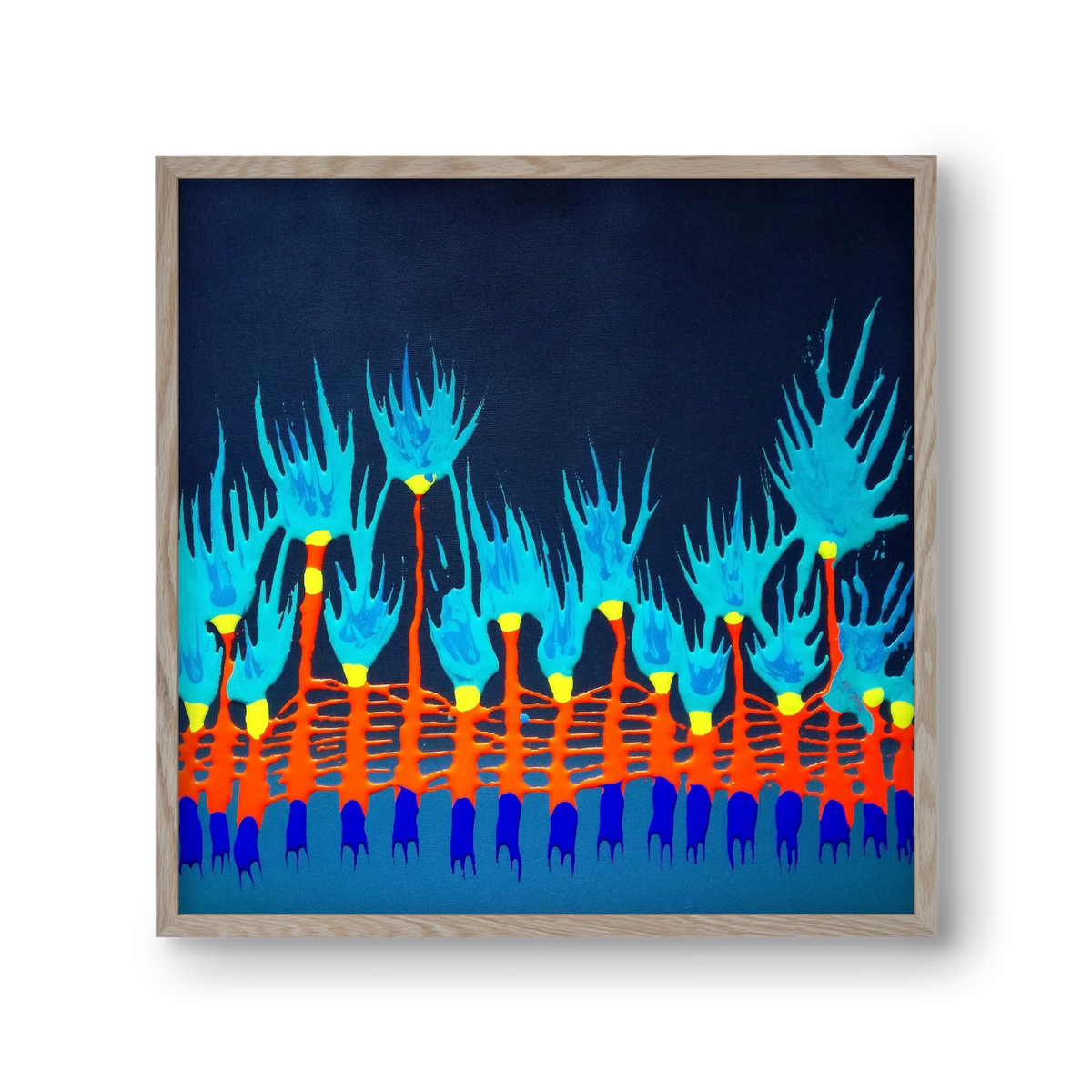 Nyitottnak lenni, 30x30 cm (30x30 cm), Tölgy keret