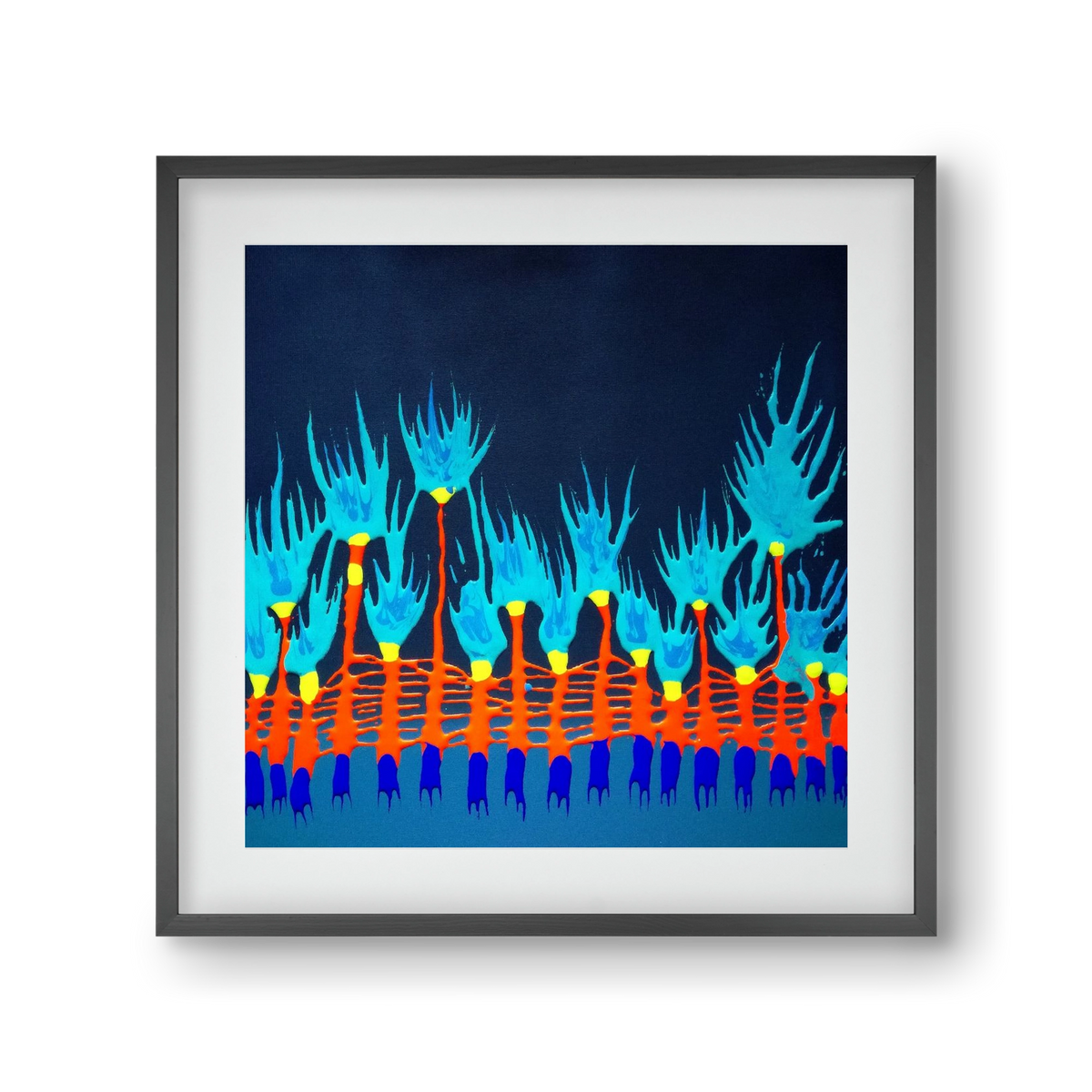 Nyitottnak lenni, 30x30 cm (20x20 cm), Fekete keret, paszpartuval