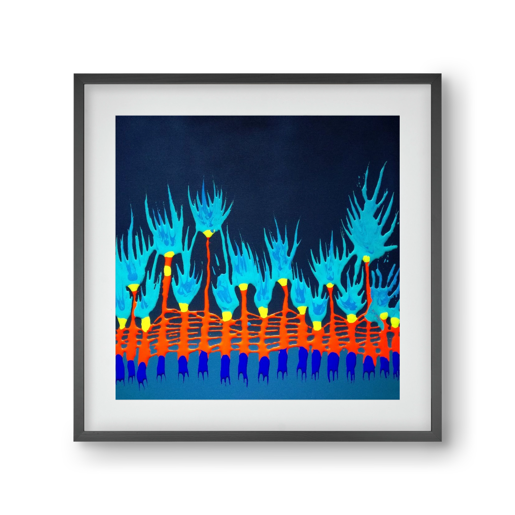 Nyitottnak lenni, 30x30 cm (20x20 cm), Fekete keret, paszpartuval