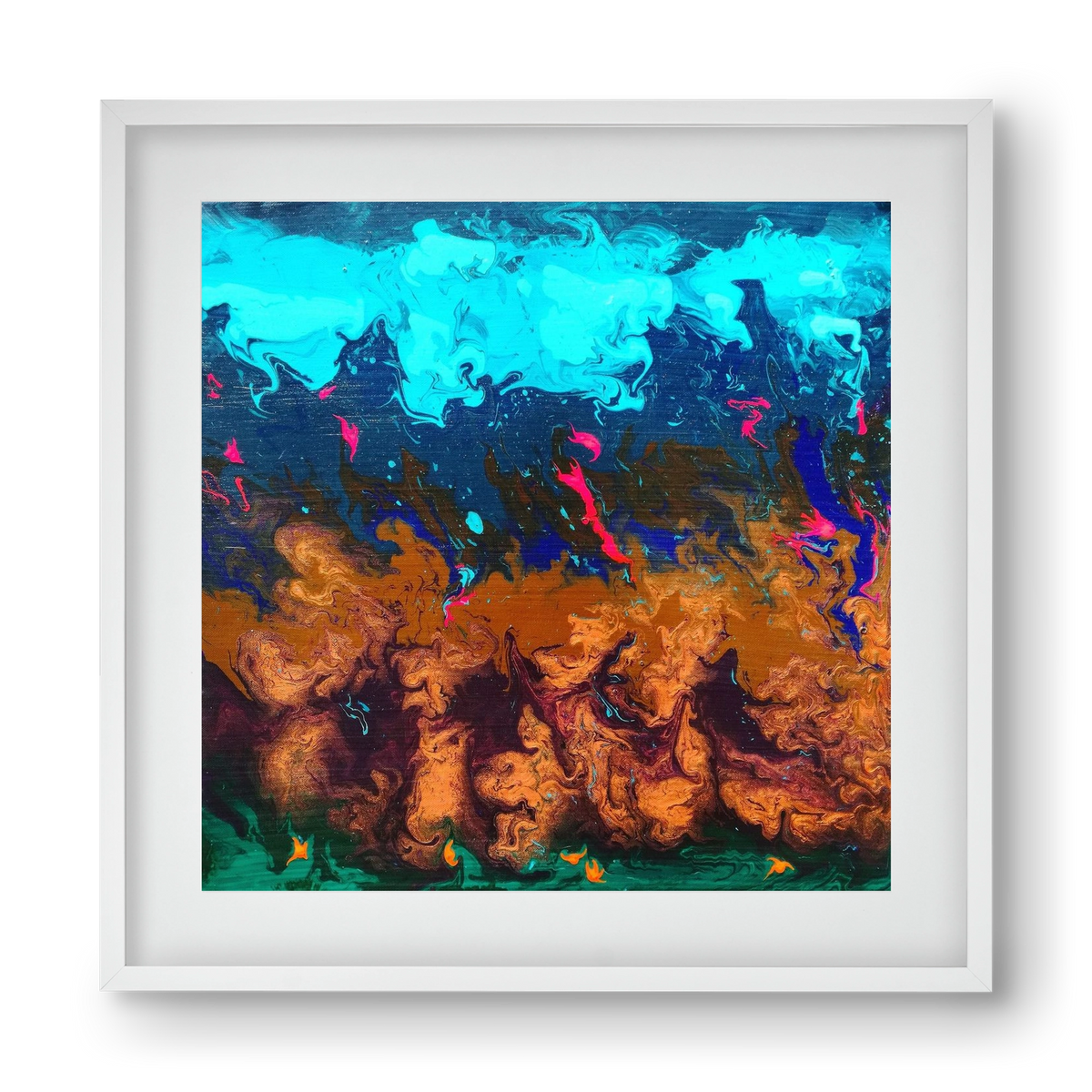 Ether No. 1., 40x40 cm (30x30 cm), Fehér keret, paszpartuval