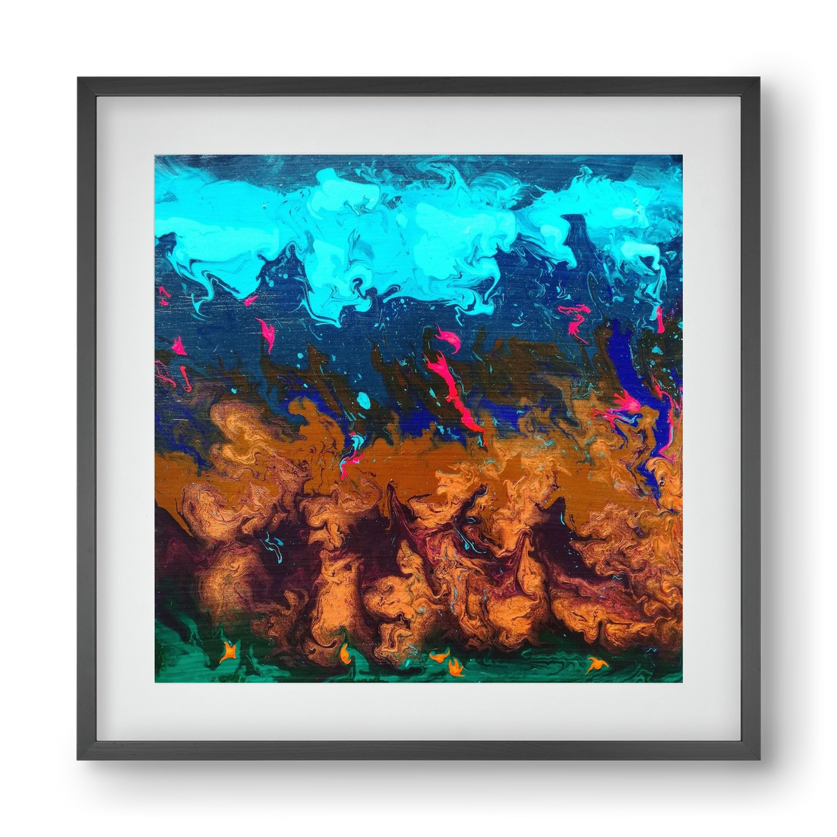 Ether No. 1., 40x40 cm (30x30 cm), Fekete keret, paszpartuval