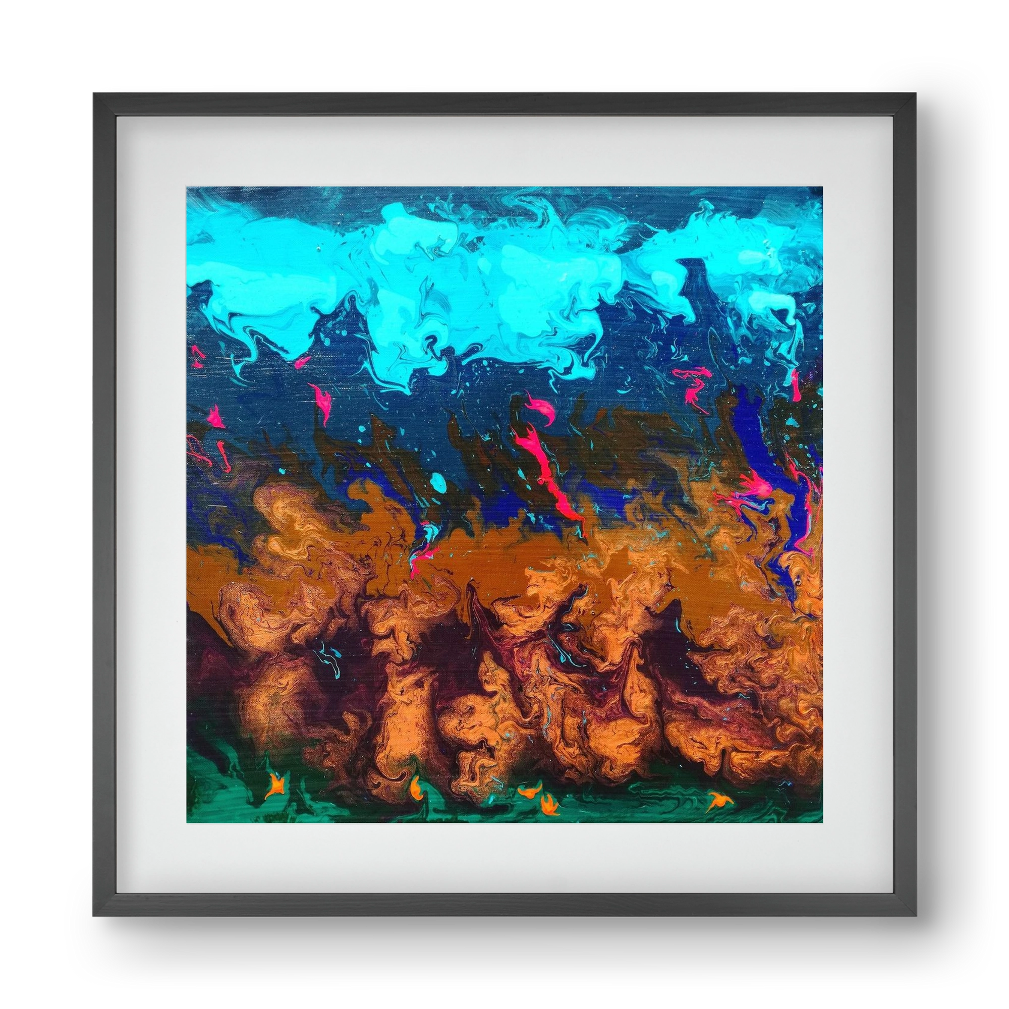 Ether No. 1., 40x40 cm (30x30 cm), Fekete keret, paszpartuval