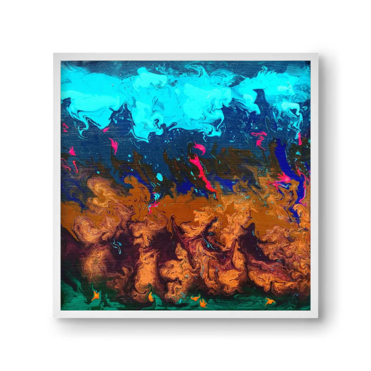 Ether No. 1., 30x30 cm (30x30 cm), Fehér keret