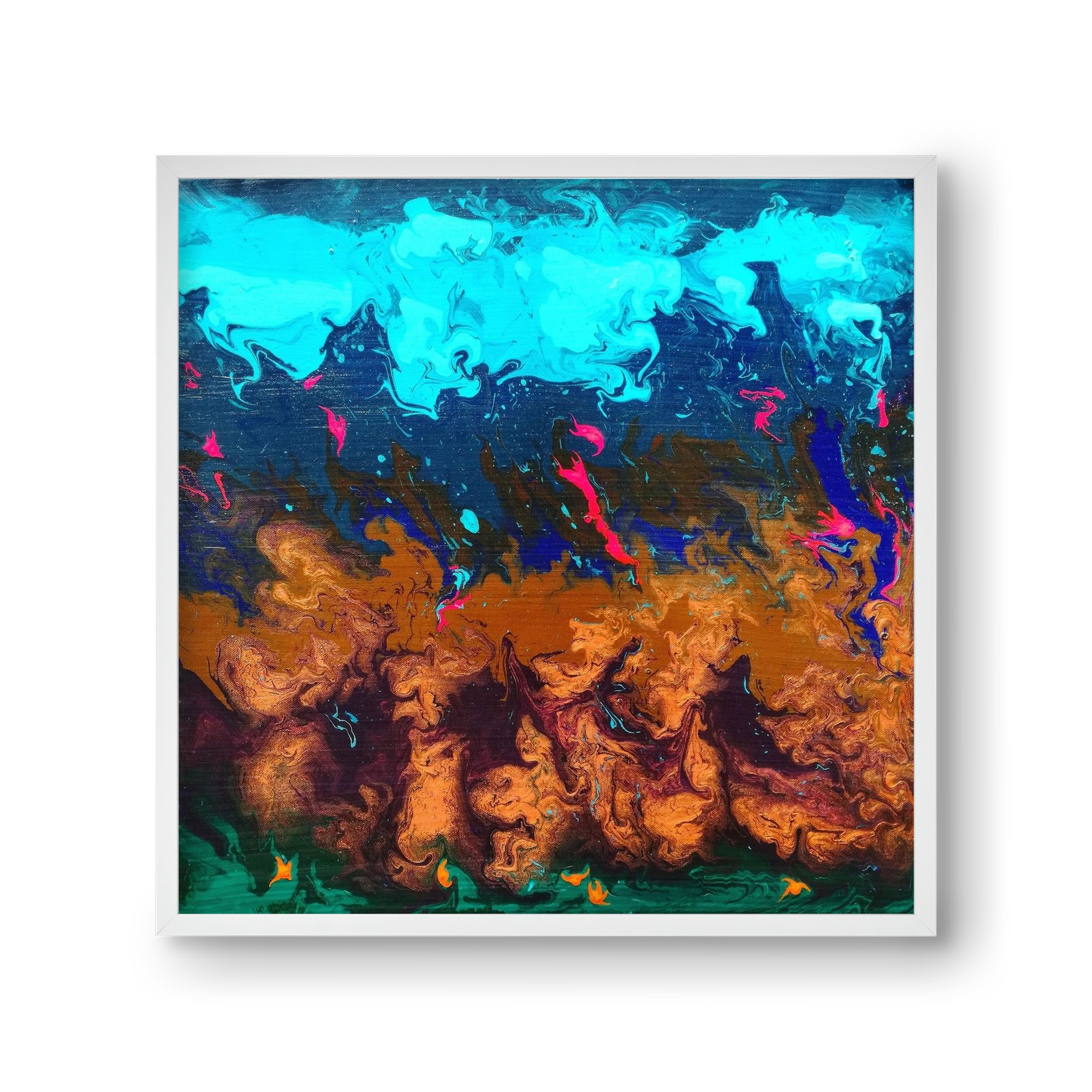 Ether No. 1., 30x30 cm (30x30 cm), Fehér keret