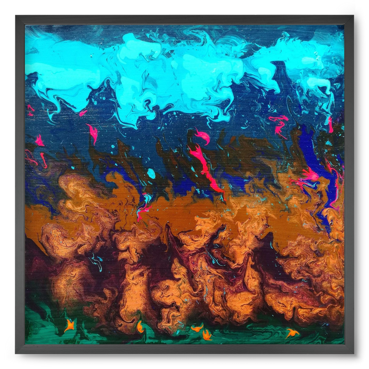 Ether No. 1., 50x50 cm (50x50 cm), Fekete keret