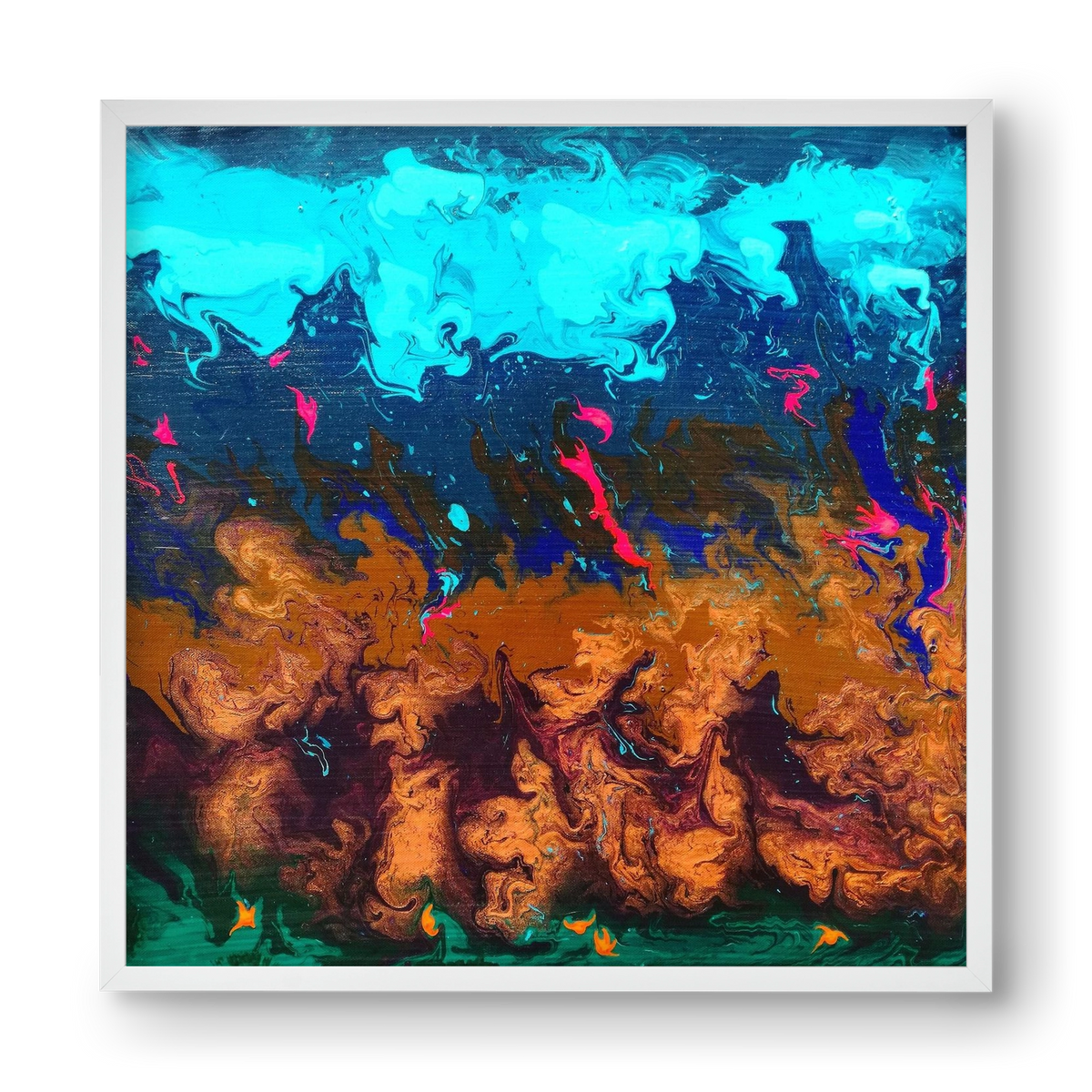 Ether No. 1., 40x40 cm (40x40 cm), Fehér keret