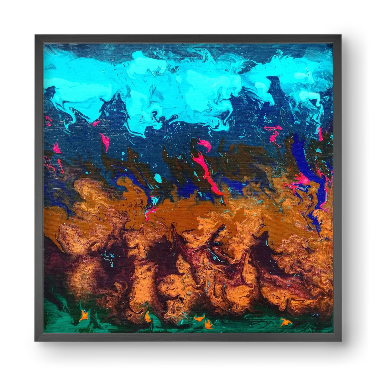 Ether No. 1., 40x40 cm (40x40 cm), Fekete keret