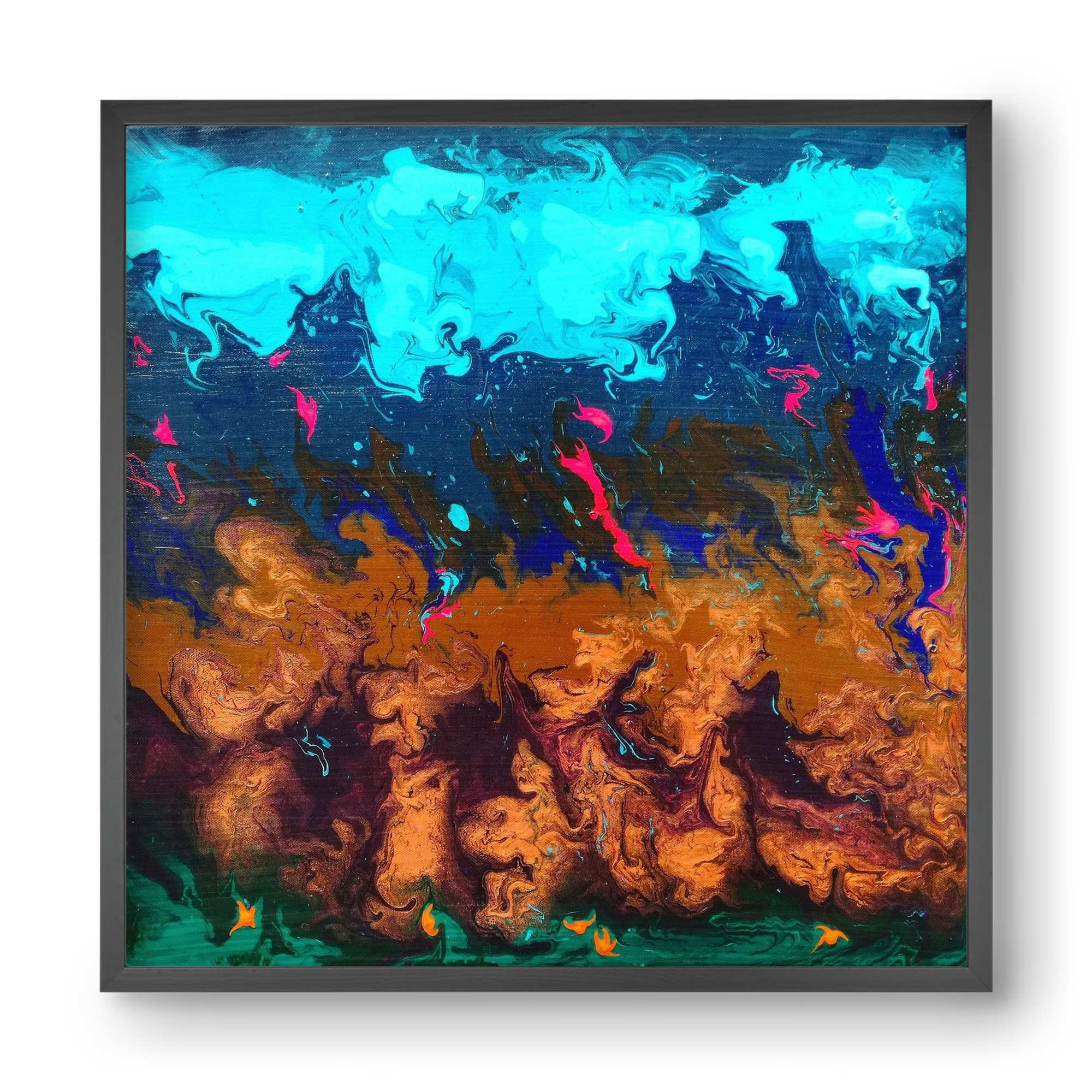 Ether No. 1., 40x40 cm (40x40 cm), Fekete keret