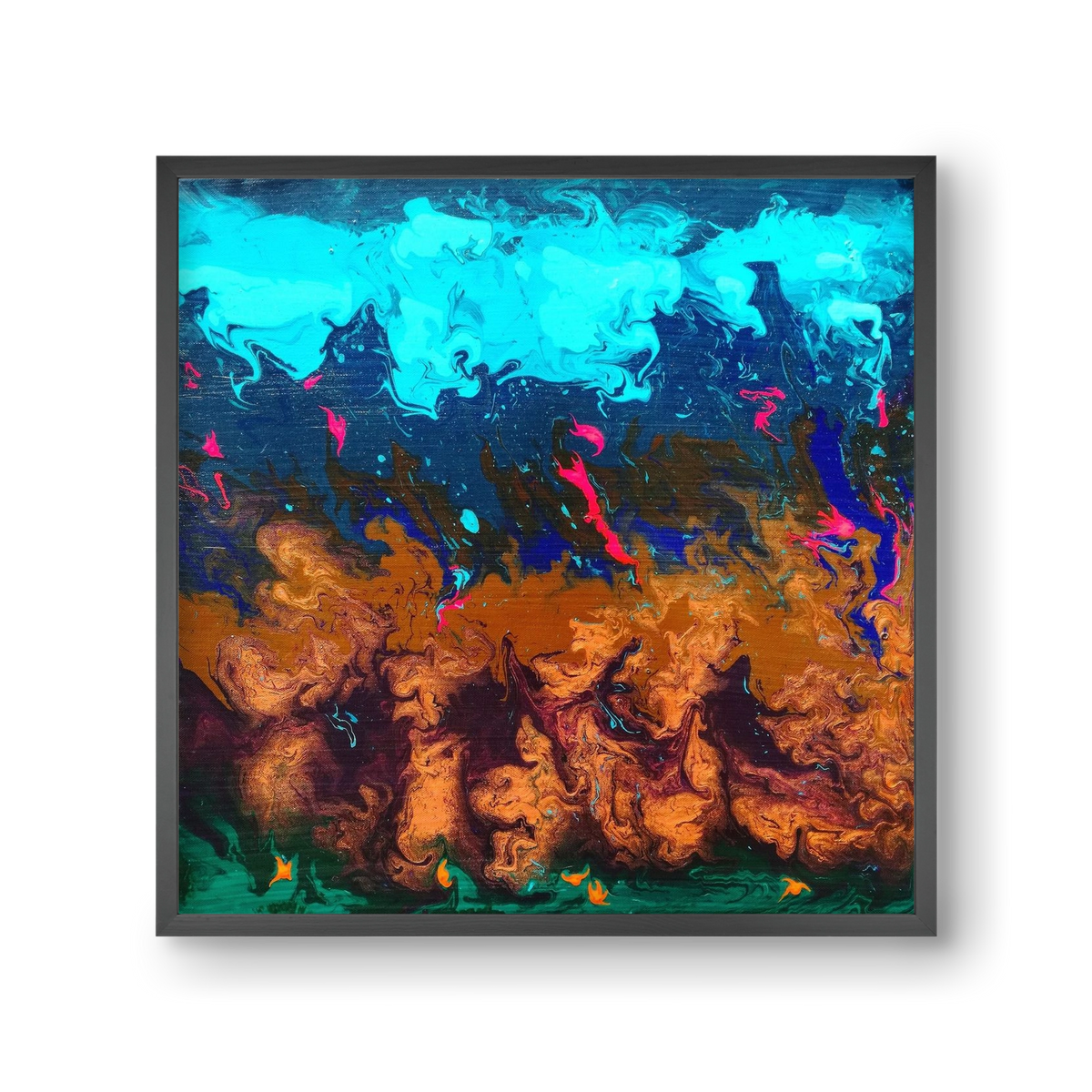 Ether No. 1., 30x30 cm (30x30 cm), Fekete keret