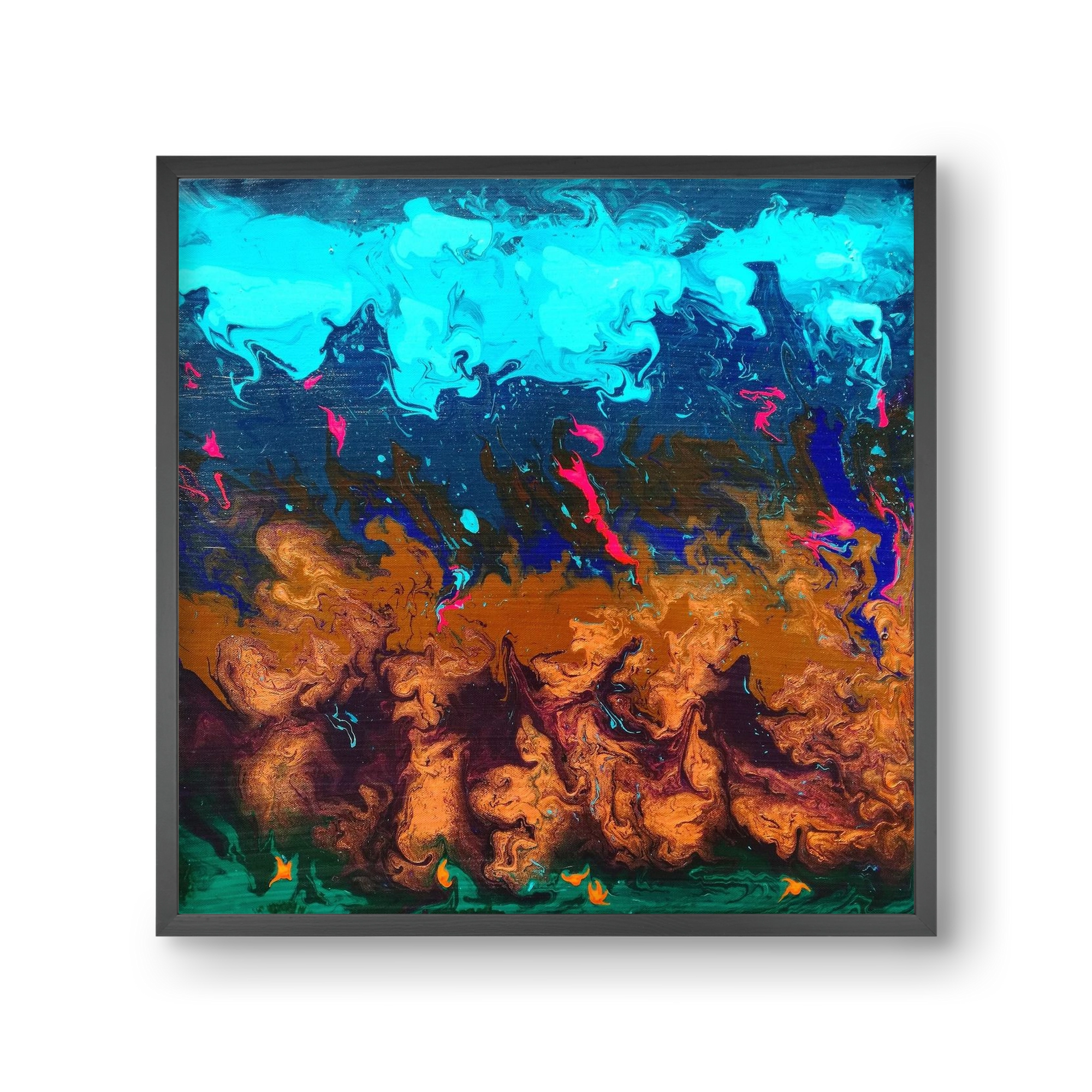 Ether No. 1., 30x30 cm (30x30 cm), Fekete keret