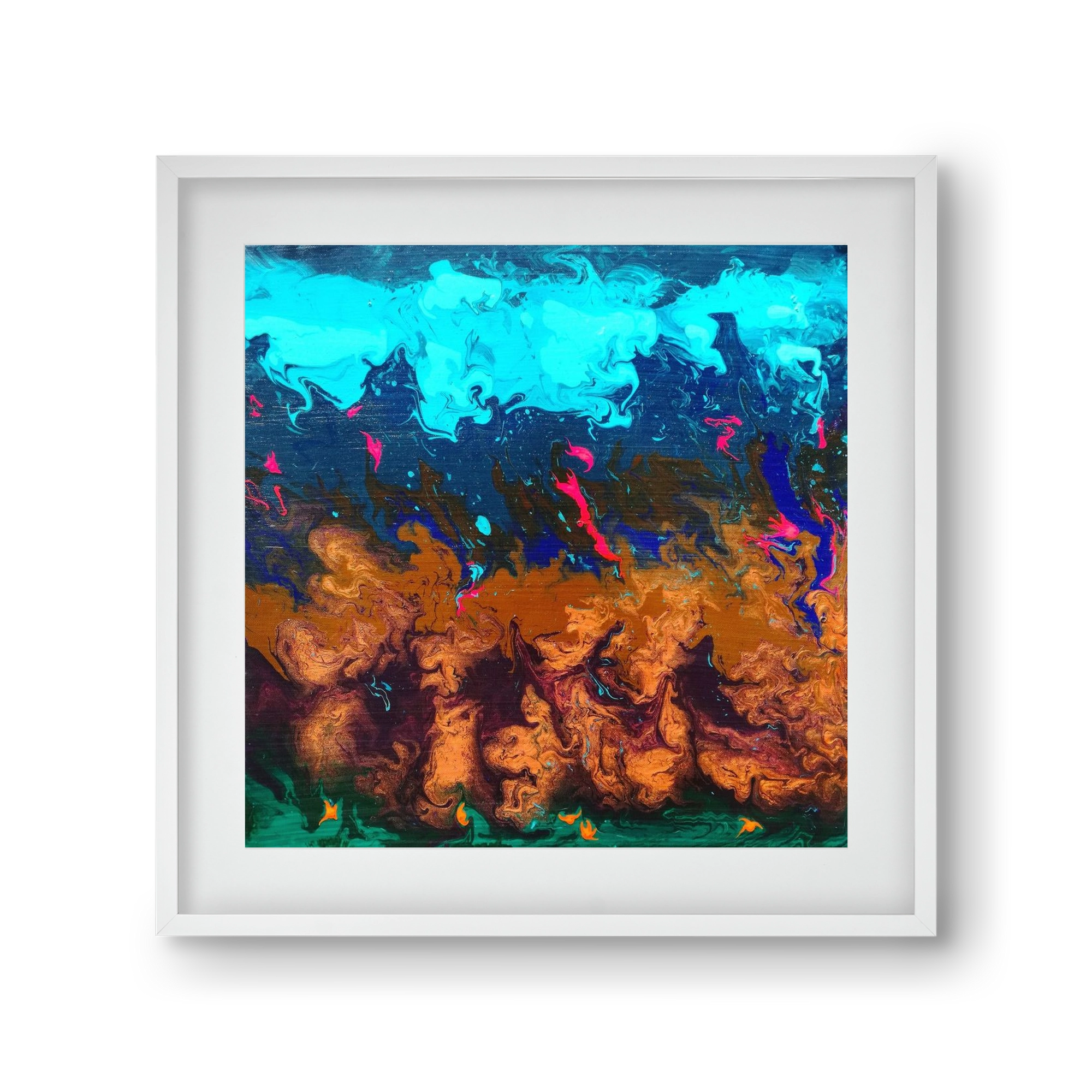 Ether No. 1., 30x30 cm (20x20 cm), Fehér keret, paszpartuval