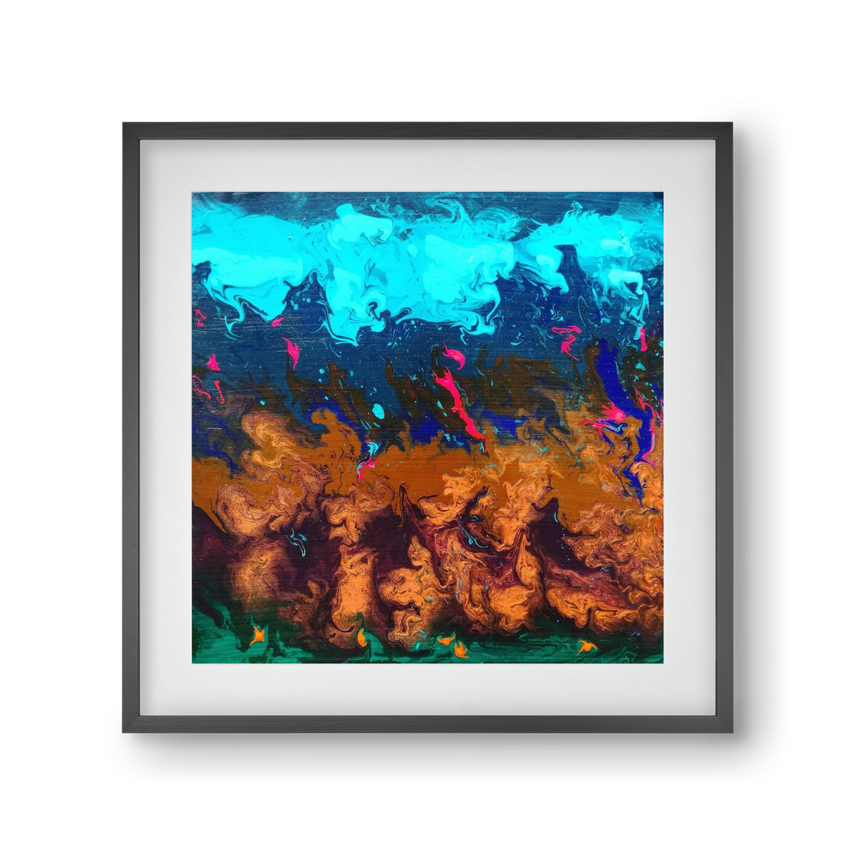 Ether No. 1., 30x30 cm (20x20 cm), Fekete keret, paszpartuval