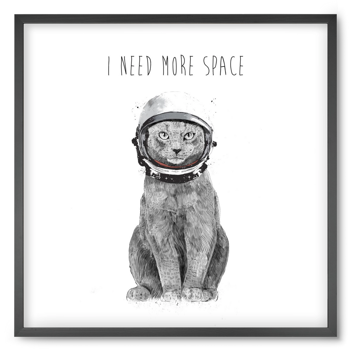 I need more space, 50x50 cm (50x50 cm), Fekete keret